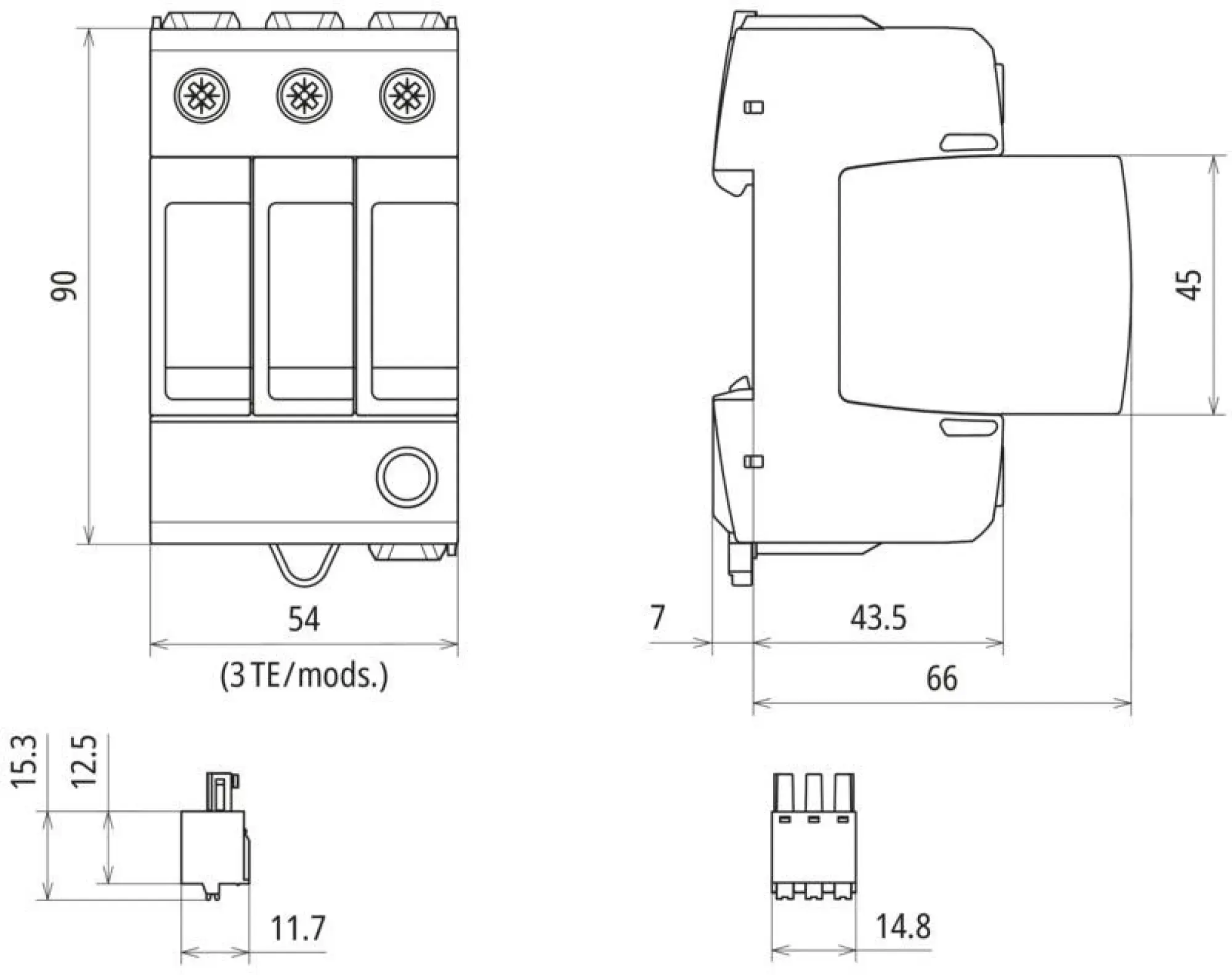 Dehn 943565 Ueberspannungsableiter Typ 2 DEHNguard MD Mehrpolig fuer PV-Anlagen bis 1170V DC (img_002) Dehn 943565 Ueberspannungsableiter Typ 2 DEHNguard MD Mehrpolig fuer PV-Anlagen bis 1170V DC (img_002)