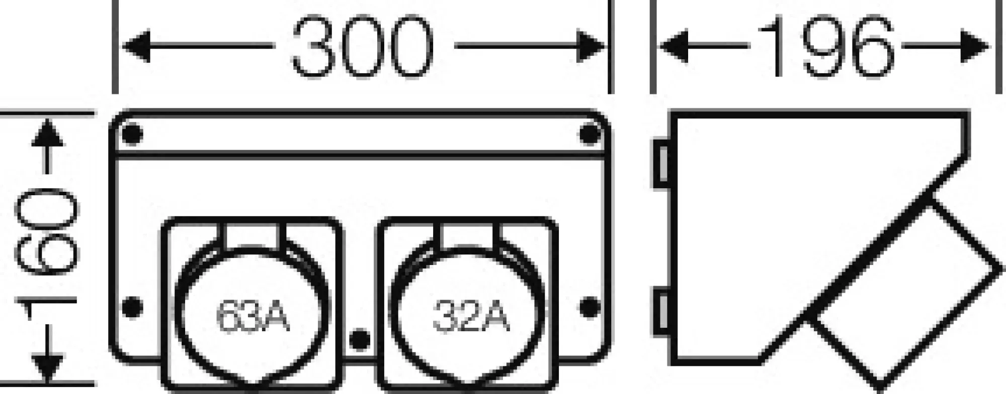 Hensel 20001086 Mi Connection Box, CEE 32A, + CEE 63A, 5p., 400V, 6h Mi CB 14 (img_002)