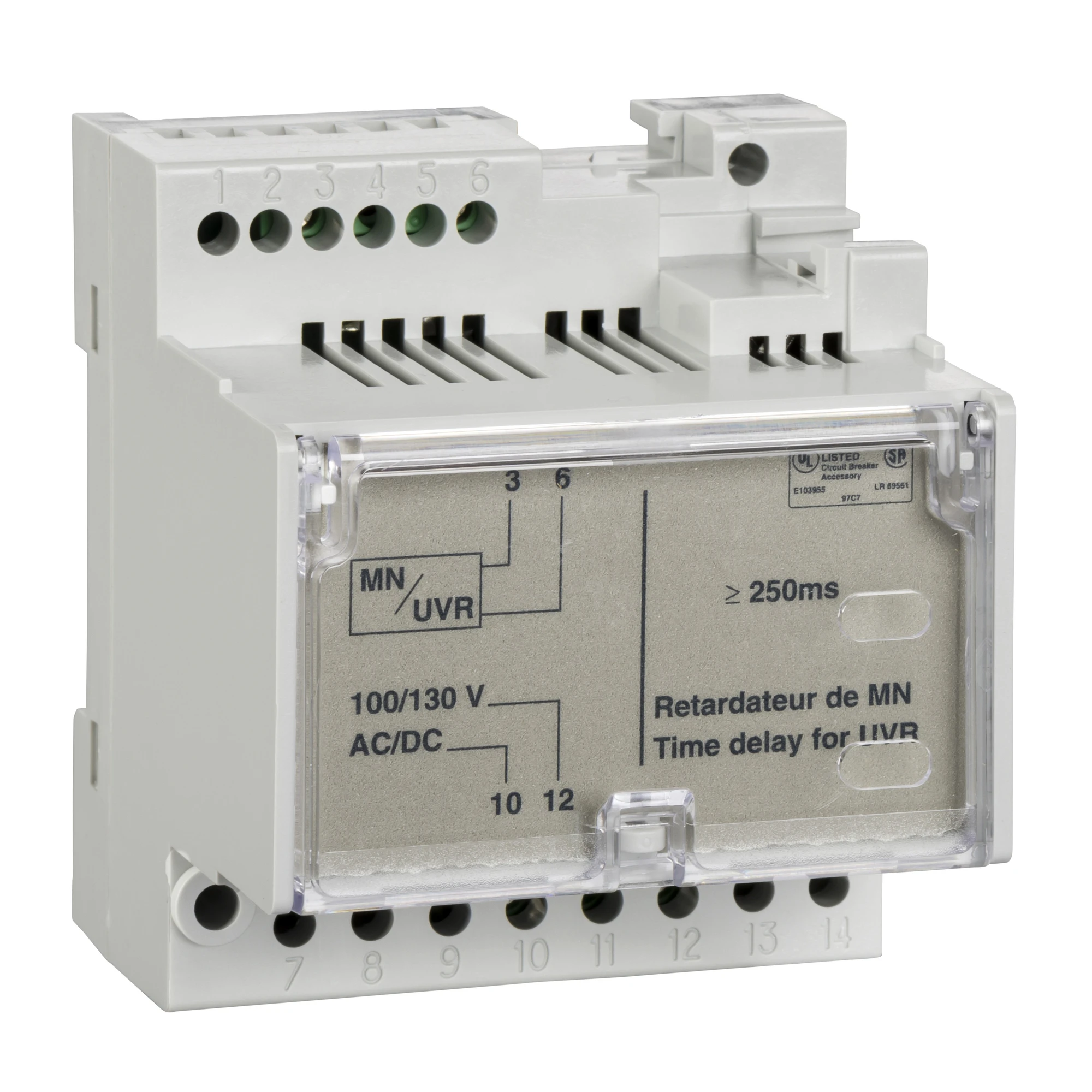Schneider Electric 33685 Non-adjustable time relay for voltage release MN, 200/250 V AC/DC (img_001) Schneider Electric 33685 Non-adjustable time relay for voltage release MN, 200/250 V AC/DC (img_001)