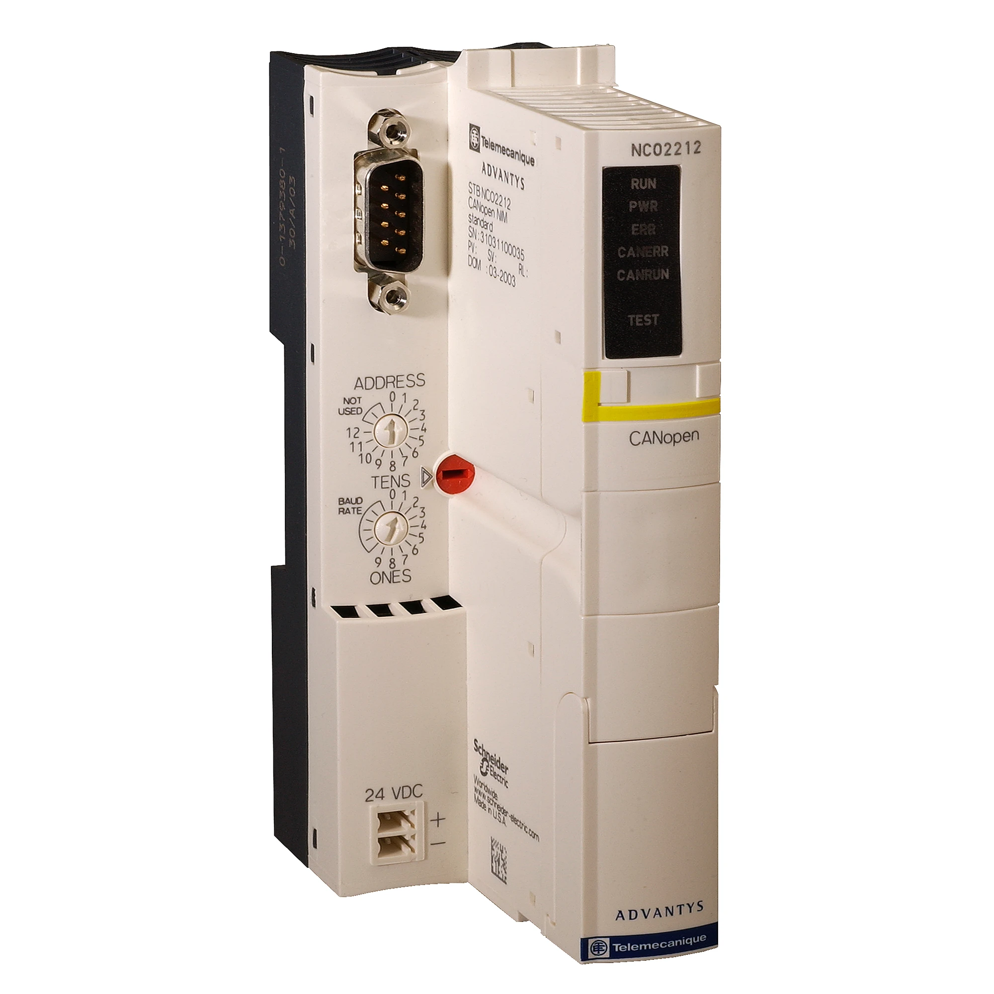 Schneider Electric STBNCO2212 Fieldbus Coupling Module Standard STB, CANopen, 1 MBit/s (img_001)