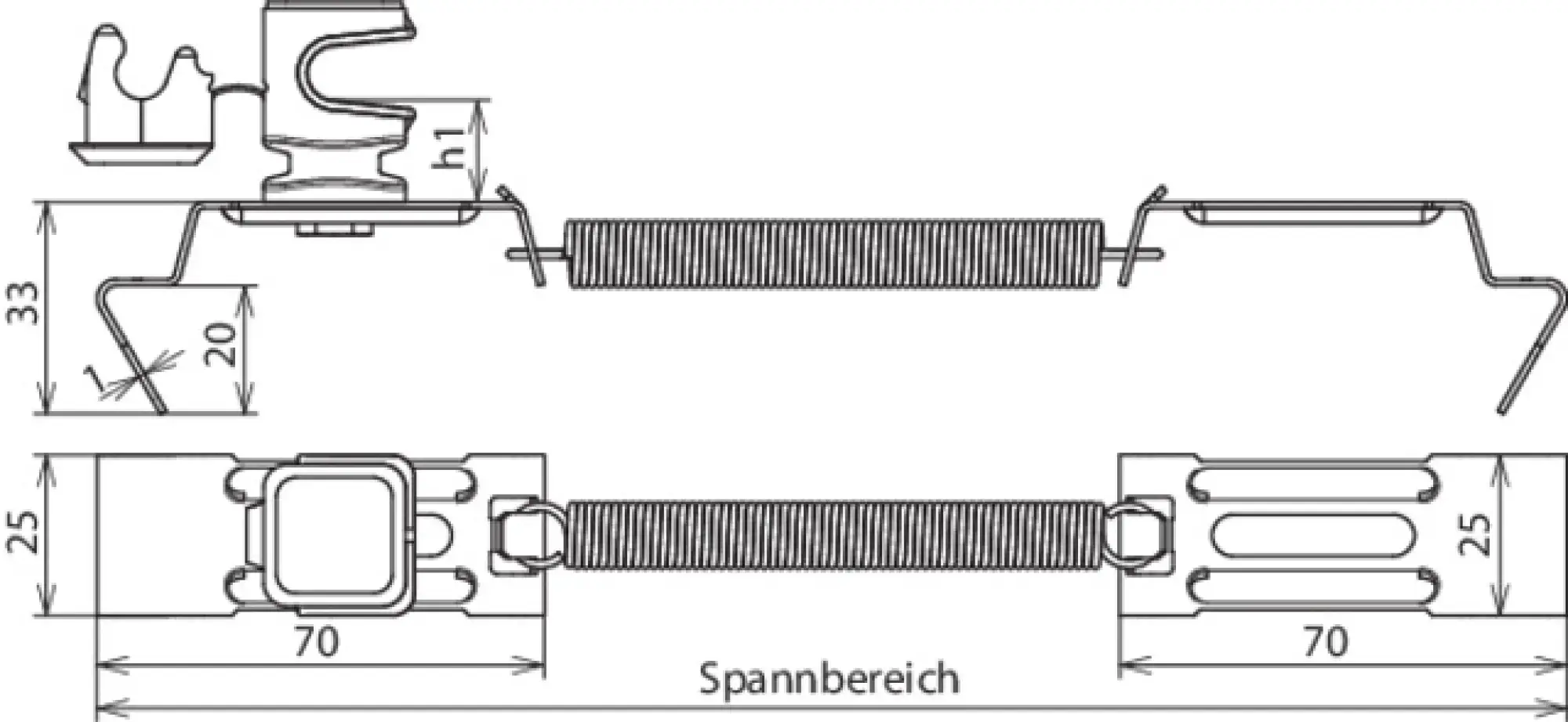 Dehn 204267 Roof con. hol. SPANNsnap Cu/plast. brown H 16mm f. Rd 8mm, clamp. range 180-280mm (img_002)