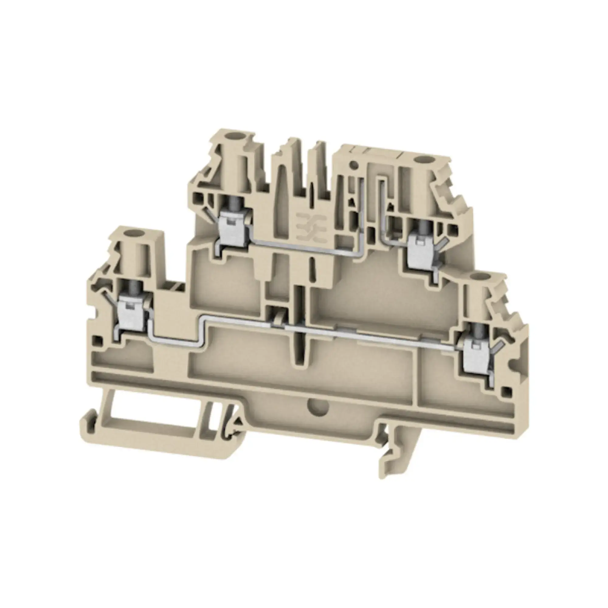 Weidmüller 3019380000 Multi-tier modular terminal, Screw connection, dark beige, 4 mm², 500 V, 500 V, Number of connections: 4, Number of levels: 2, TS 35, V-0, Wemid (img_001) Weidmüller 3019380000 Multi-tier modular terminal, Screw connection, dark beige, 4 mm², 500 V, 500 V, Number of connections: 4, Number of levels: 2, TS 35, V-0, Wemid (img_001)