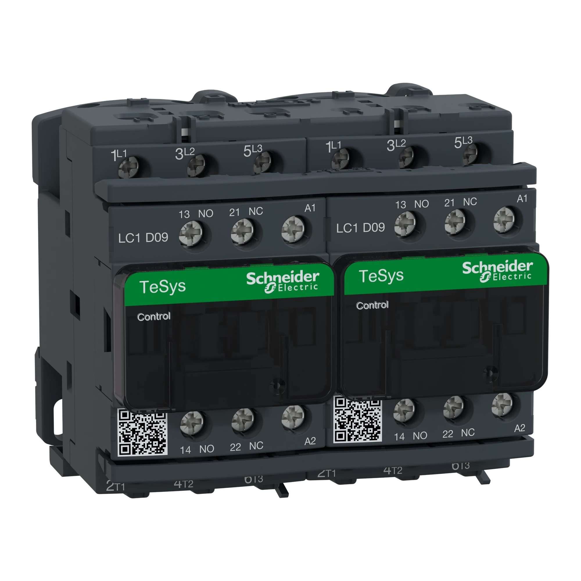 Schneider Electric LC2D09B7 Reversing contactor combination, 3p+1NO+1NC, 4kW/400V/AC3 9A, coil 24V 50/60Hz (img_001)