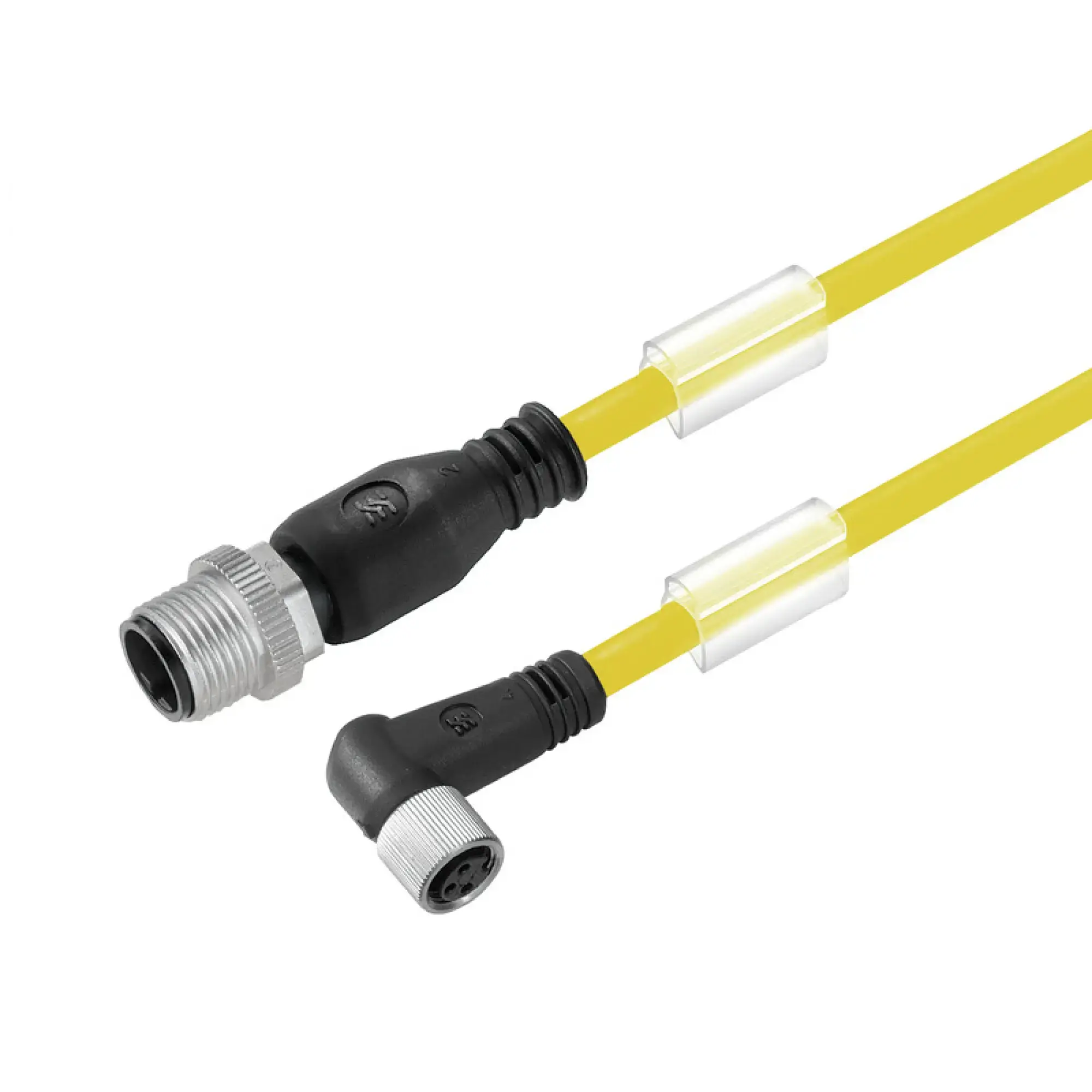 Weidmüller 1093120300 Sensor-actuator Cable (assembled), Connecting line, M12 / M8, Number of poles: 3, pin, straight - socket, 90&deg;, LED: No, Cable length: 3 m, Shielde (img_001)