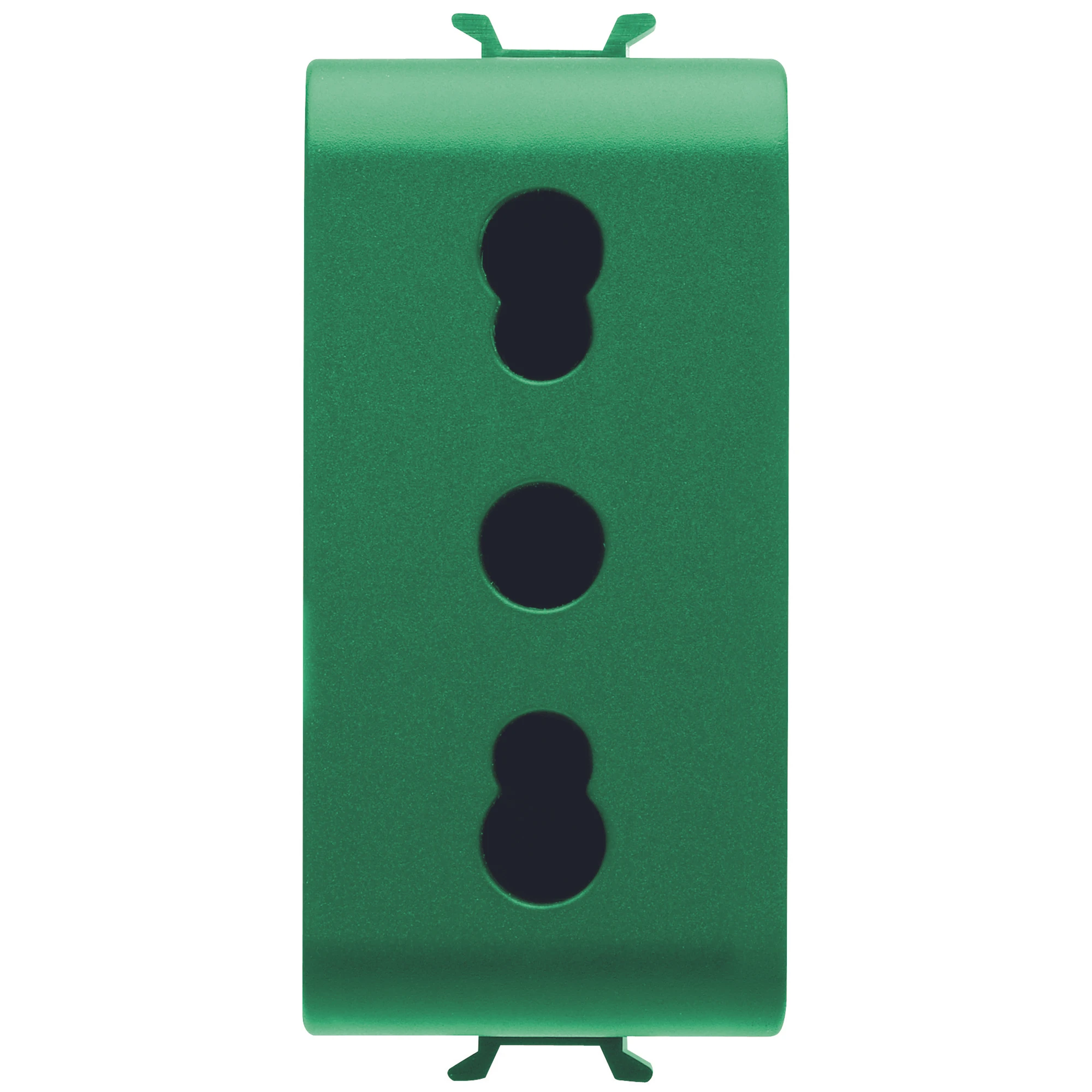 GEWISS GW10223 ITALIAN STANDARD SOCKET-OUTLET 250V ac - FOR DEDICATED LINES - 2P+E 16A DUAL AMPERAGE - P11-P17 - 1 MODULE - GREEN - CHORUSMART (img_001) GEWISS GW10223 ITALIAN STANDARD SOCKET-OUTLET 250V ac - FOR DEDICATED LINES - 2P+E 16A DUAL AMPERAGE - P11-P17 - 1 MODULE - GREEN - CHORUSMART (img_001)