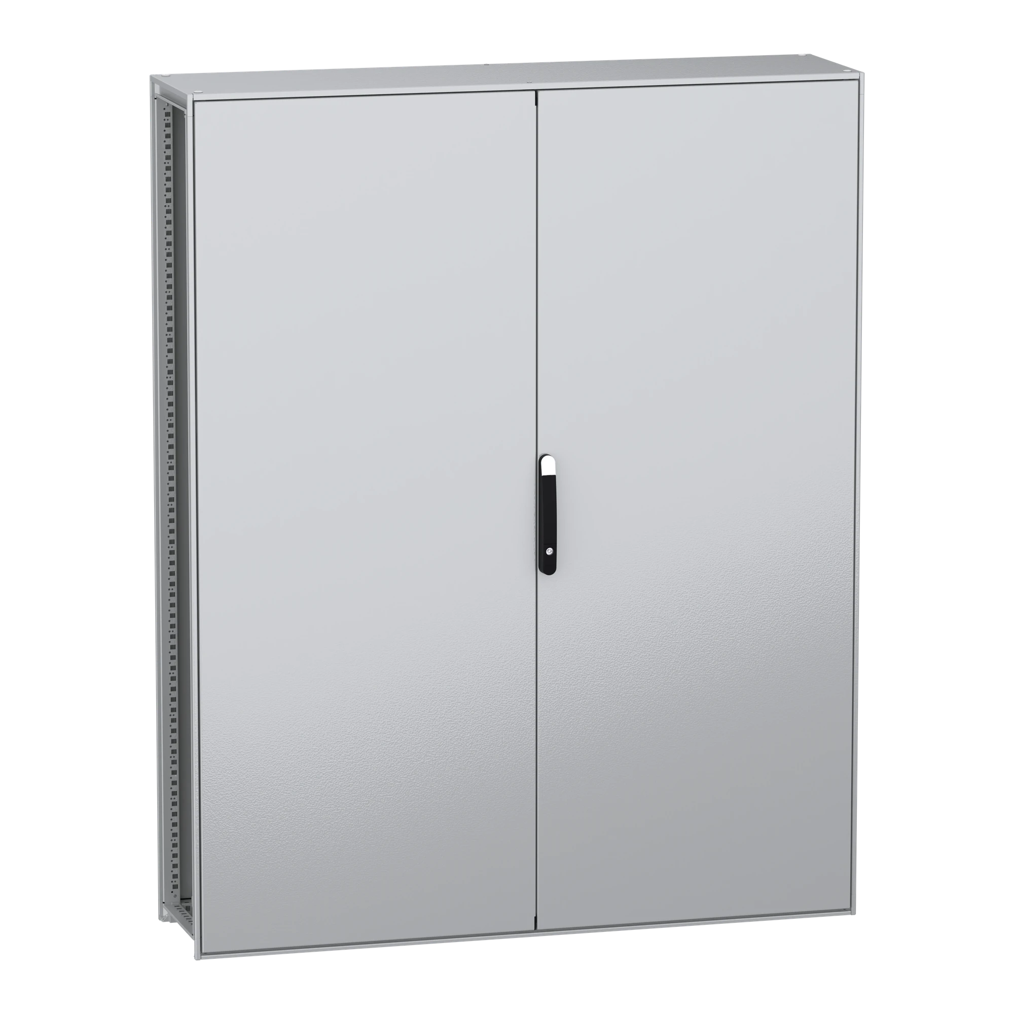 Schneider Electric NSYSFN2016402DP Floor-standing enclosure, PanelSeT SFN, made of decarbonised steel, with assembly plate, mounted, 2000x1600x400mm, 2 doors, IP55 (img_001)