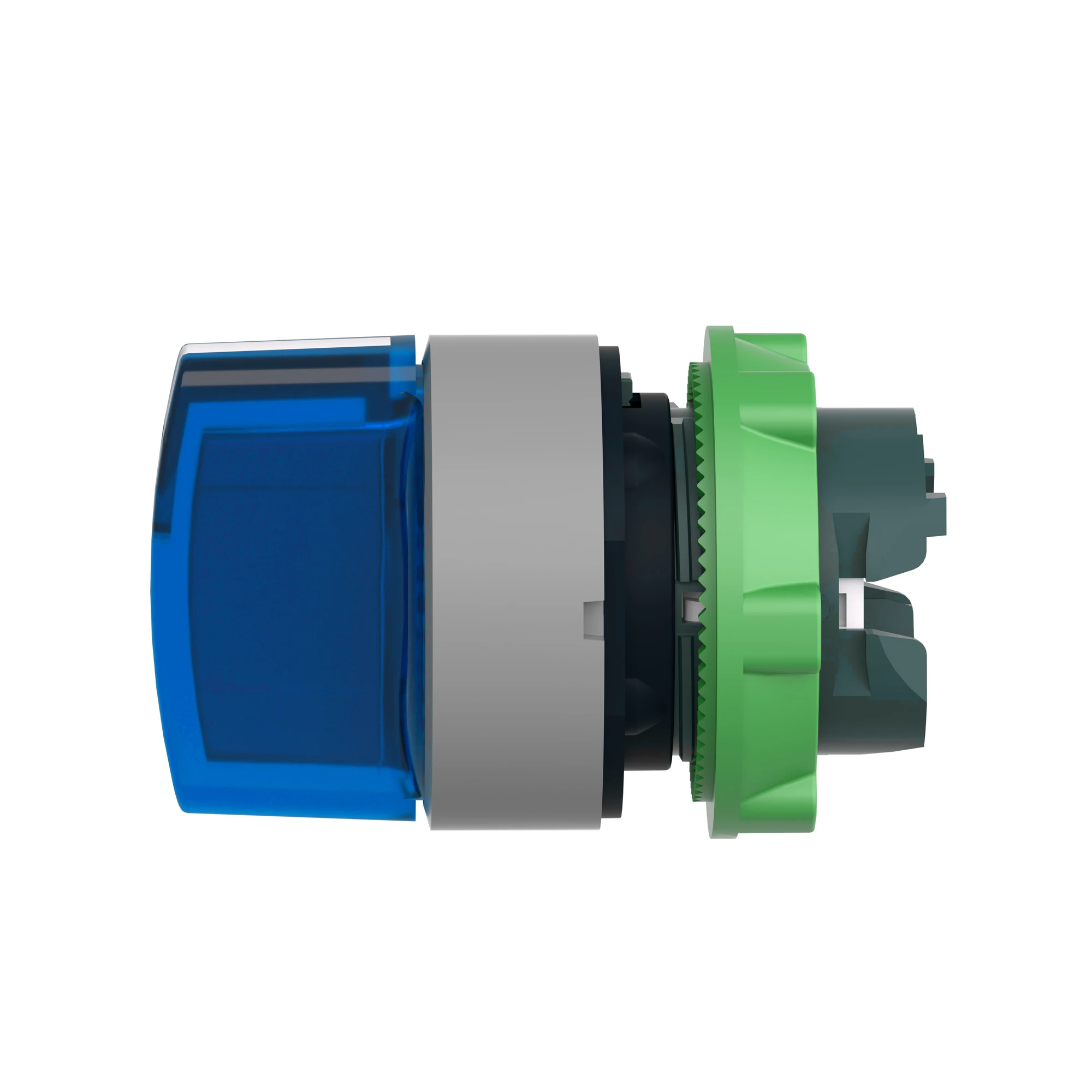 Schneider Electric ZB5AK1763C0 Illuminated selector switch, front element, Harmony XB5, plastic, 22mm, blue, for universal LED, 3 positions, momentary left (img_008)