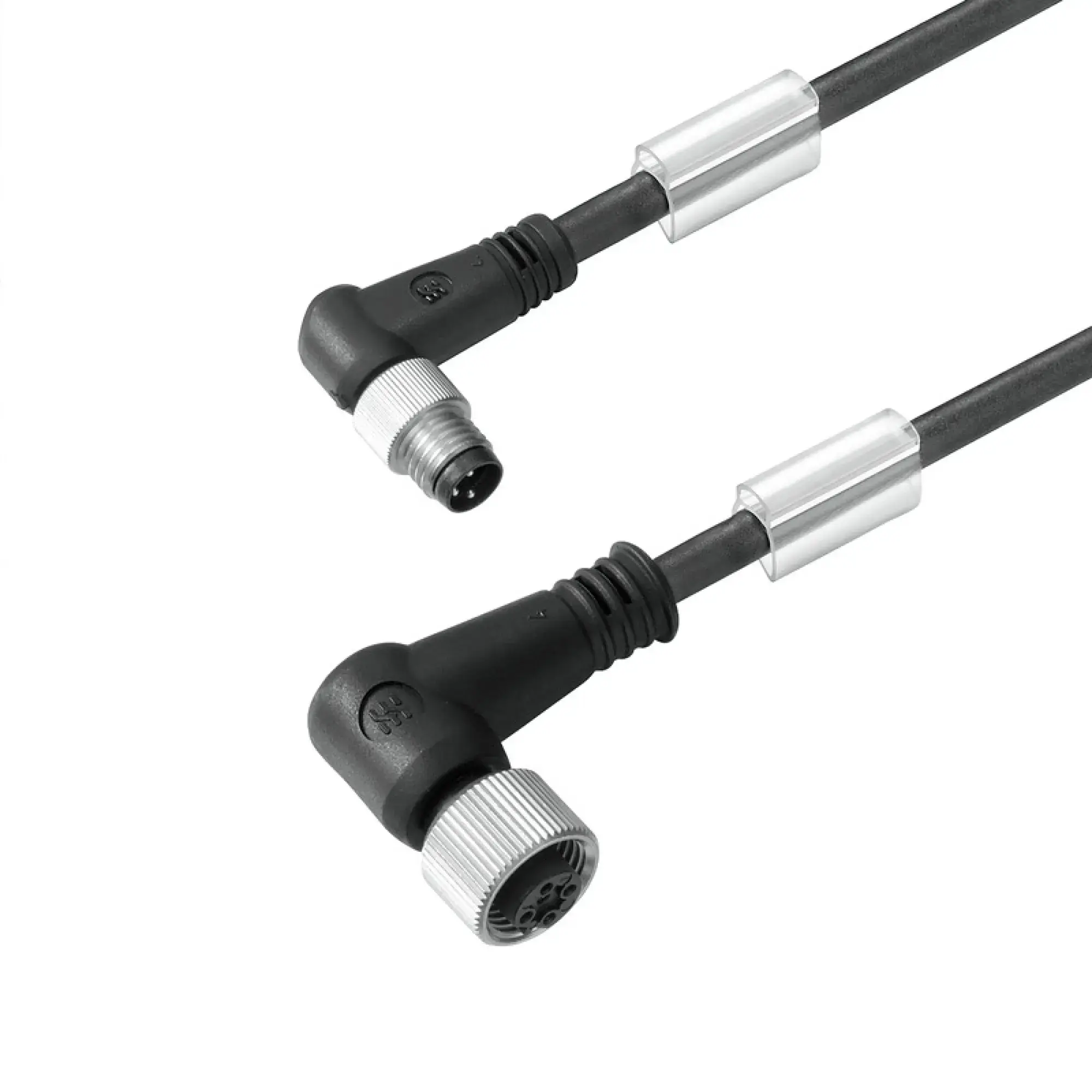 Weidmüller 1937970050 Sensor-actuator Cable (assembled), Connecting line, M8 / M12, Number of poles: 3, pin, straight - socket, 90°, LED: No, Cable length: 0.5 m, Shiel (img_001) Weidmüller 1937970050 Sensor-actuator Cable (assembled), Connecting line, M8 / M12, Number of poles: 3, pin, straight - socket, 90°, LED: No, Cable length: 0.5 m, Shiel (img_001)