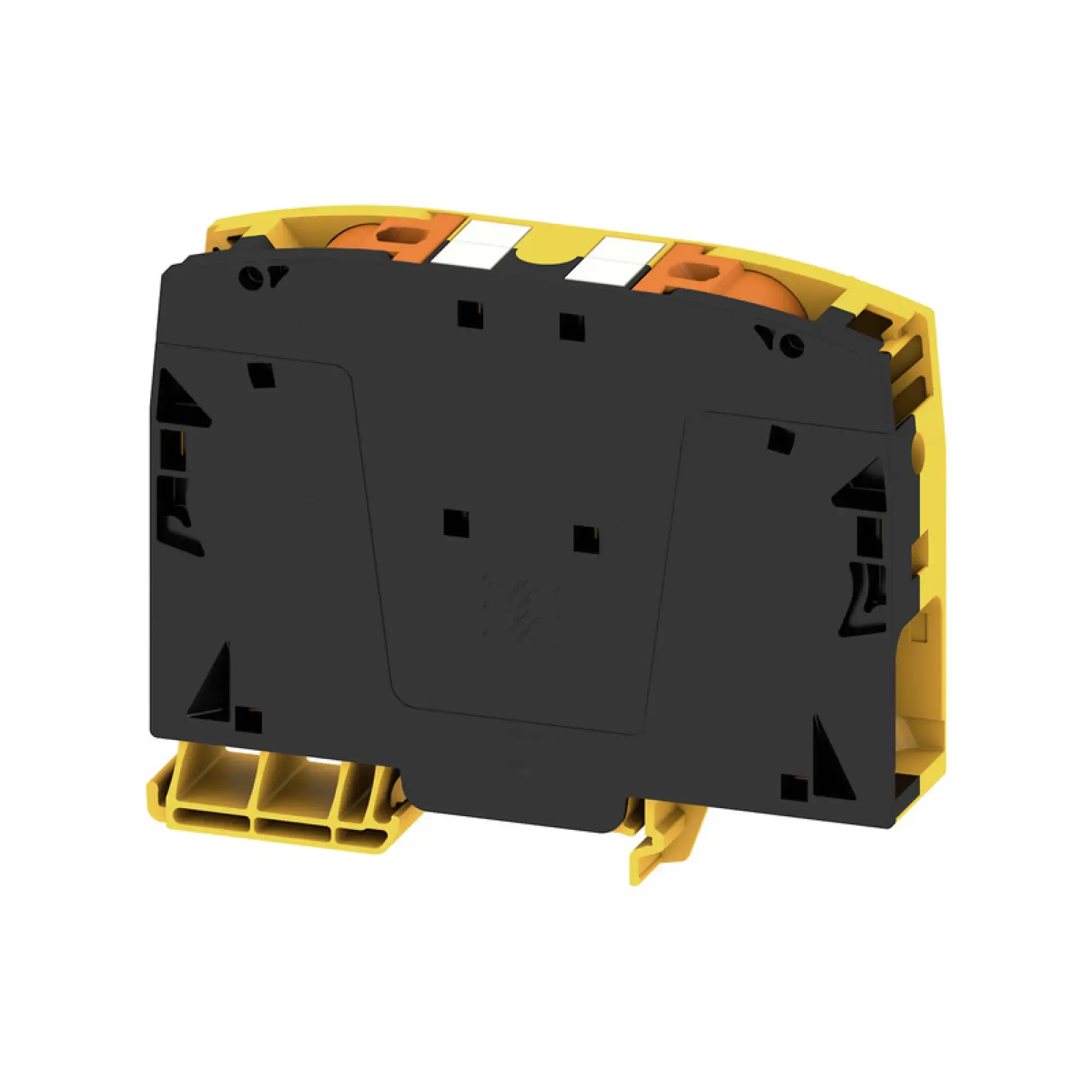 Weidmüller 2742100000 Feed-through terminal block, PUSH IN, black/yellow, 50 mm², 150 A, 1000 V, Number of connections: 2 (img_001)