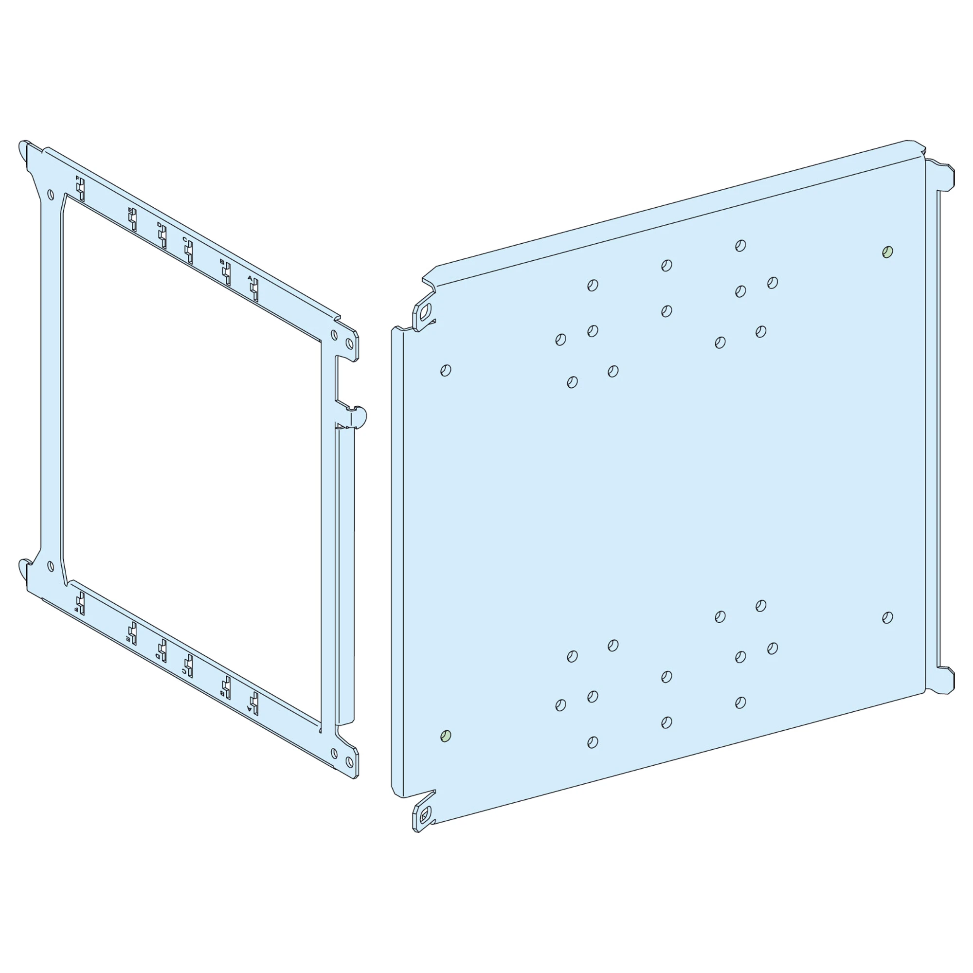 Schneider Electric LVS03487 PrismaSeT-P, Mounting Plate, ComPacT NS630b-1600/ComPacT NSX400-630 3-4 poles, Fixed mounting, vertical, Width=400mm (img_001) Schneider Electric LVS03487 PrismaSeT-P, Mounting Plate, ComPacT NS630b-1600/ComPacT NSX400-630 3-4 poles, Fixed mounting, vertical, Width=400mm (img_001)