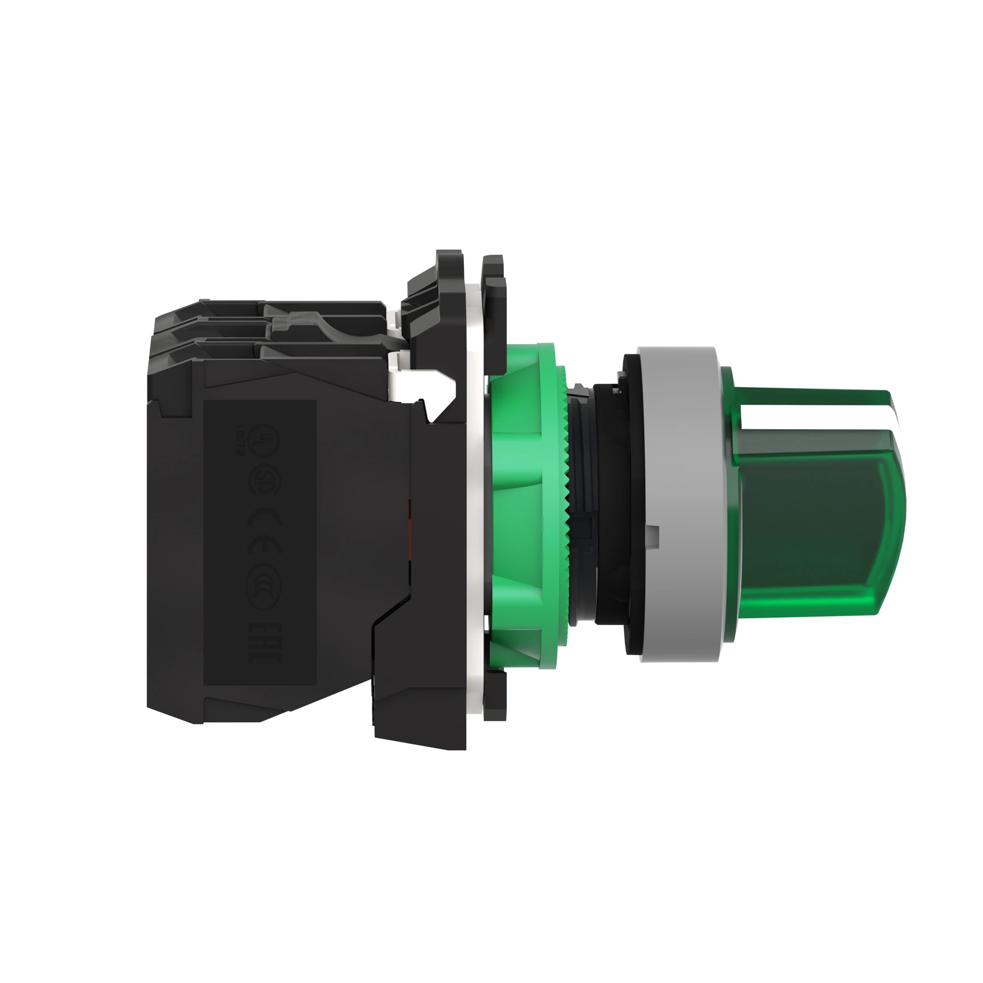 Schneider Electric XB5AK123M5C0 Illuminated Selector Switch, Harmony XB5, Plastic, Light Grey, Green, 22mm, Universal LED, 2 Positions, 1NO + 1NC, 230-240V AC (img_004) Schneider Electric XB5AK123M5C0 Illuminated Selector Switch, Harmony XB5, Plastic, Light Grey, Green, 22mm, Universal LED, 2 Positions, 1NO + 1NC, 230-240V AC (img_004)