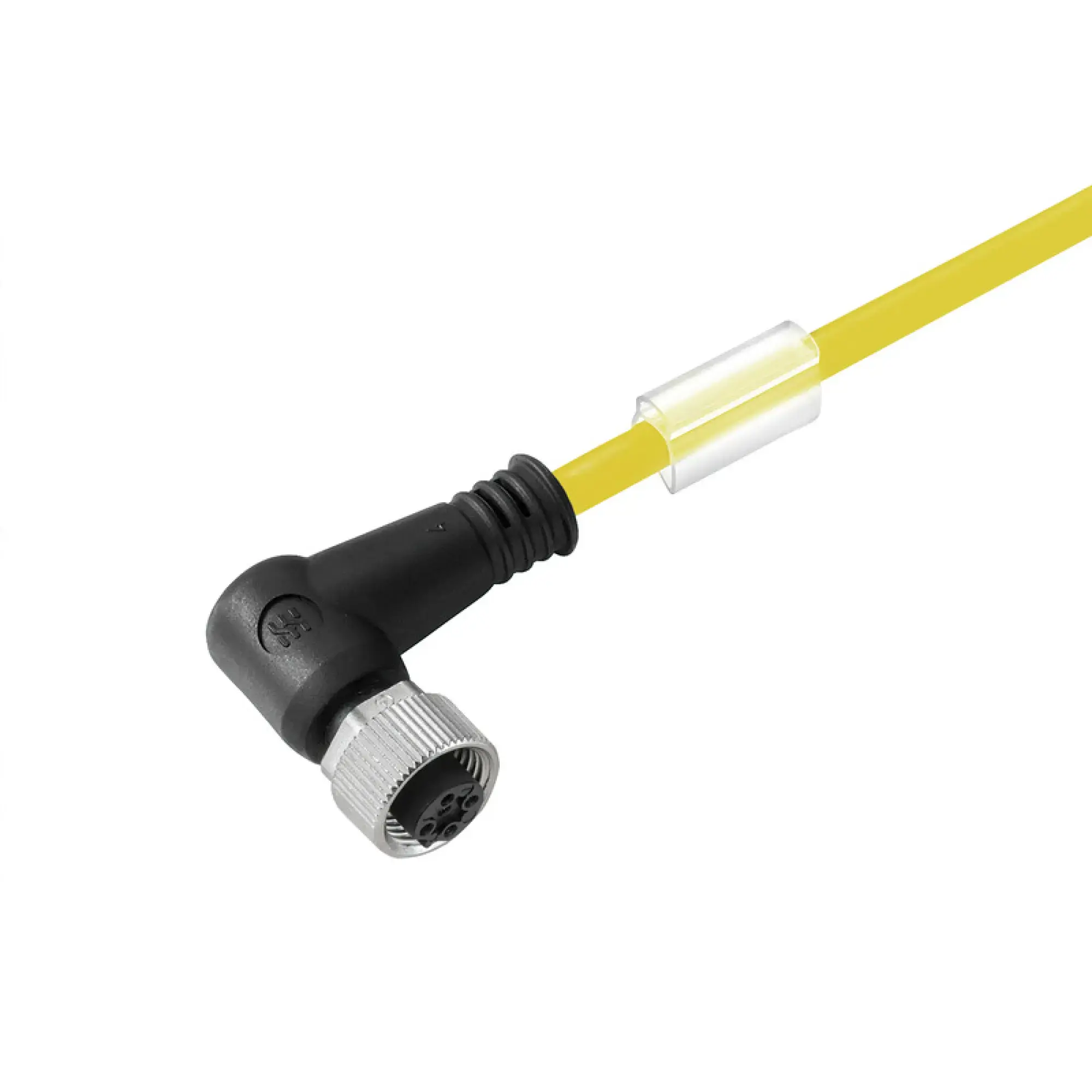 Weidmüller 1092960500 Sensor-actuator Cable (assembled), One end without connector, M12, Number of poles: 4, Socket, angled, LED: No, Cable length: 5 m, Shielded: No (img_001)