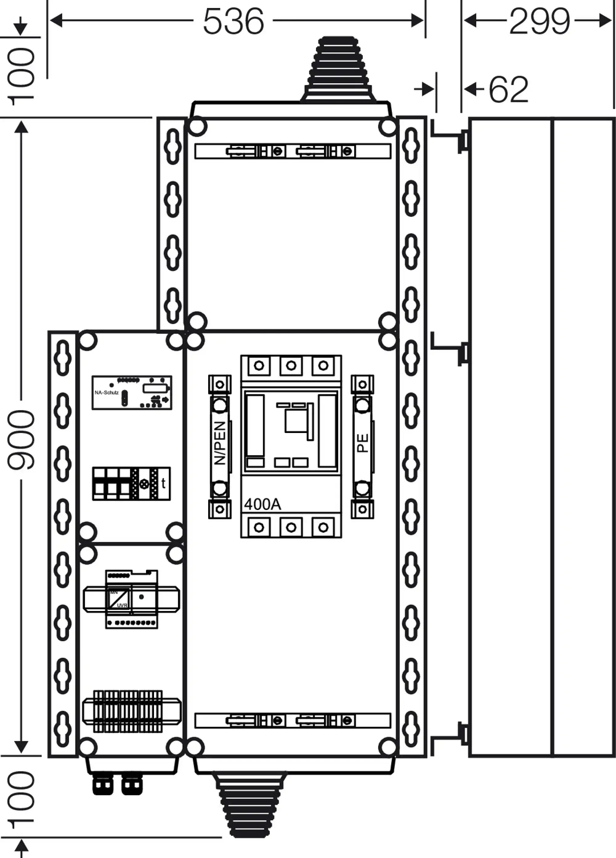 Hensel 20001474 PV-Freischaltstelle, 220 kVA, 3-polig mit Leistungsschalter und NA-Schutz Mi AE 5253 (img_004) Hensel 20001474 PV-Freischaltstelle, 220 kVA, 3-polig mit Leistungsschalter und NA-Schutz Mi AE 5253 (img_004)