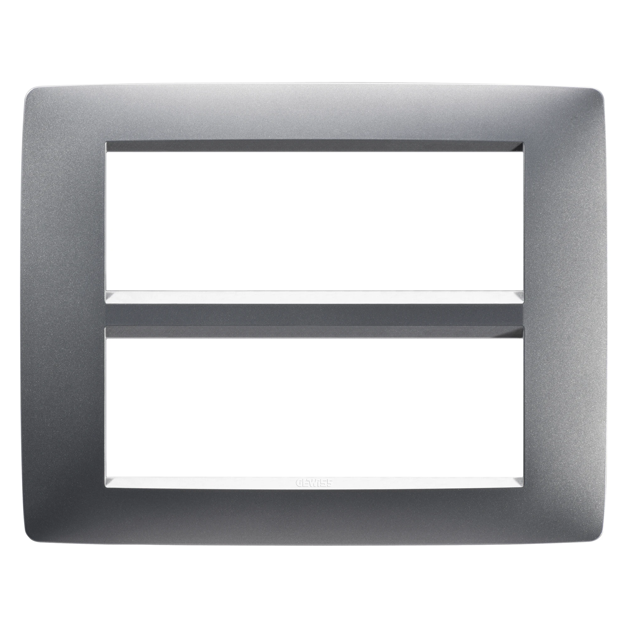 GEWISS GW16112VT ONE PLATE - IN PAINTED TECHNOPOLYMER - 12 MODULES - TITANIUM - CHORUSMART (img_001)