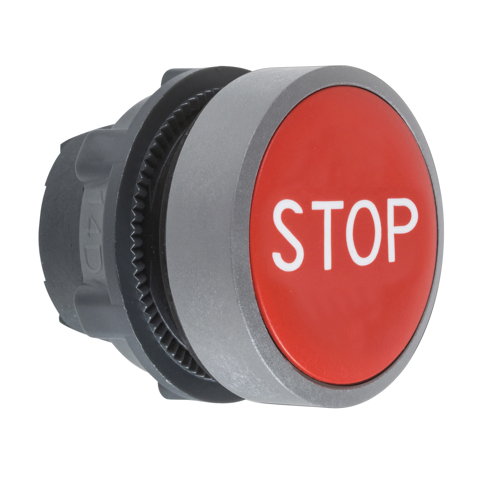 Schneider Electric ZB5AA434C0 Pushbutton, front element, Harmony XB5, plastic, 22mm, light gray, red, labeled STOP, momentary (img_001) Schneider Electric ZB5AA434C0 Pushbutton, front element, Harmony XB5, plastic, 22mm, light gray, red, labeled STOP, momentary (img_001)