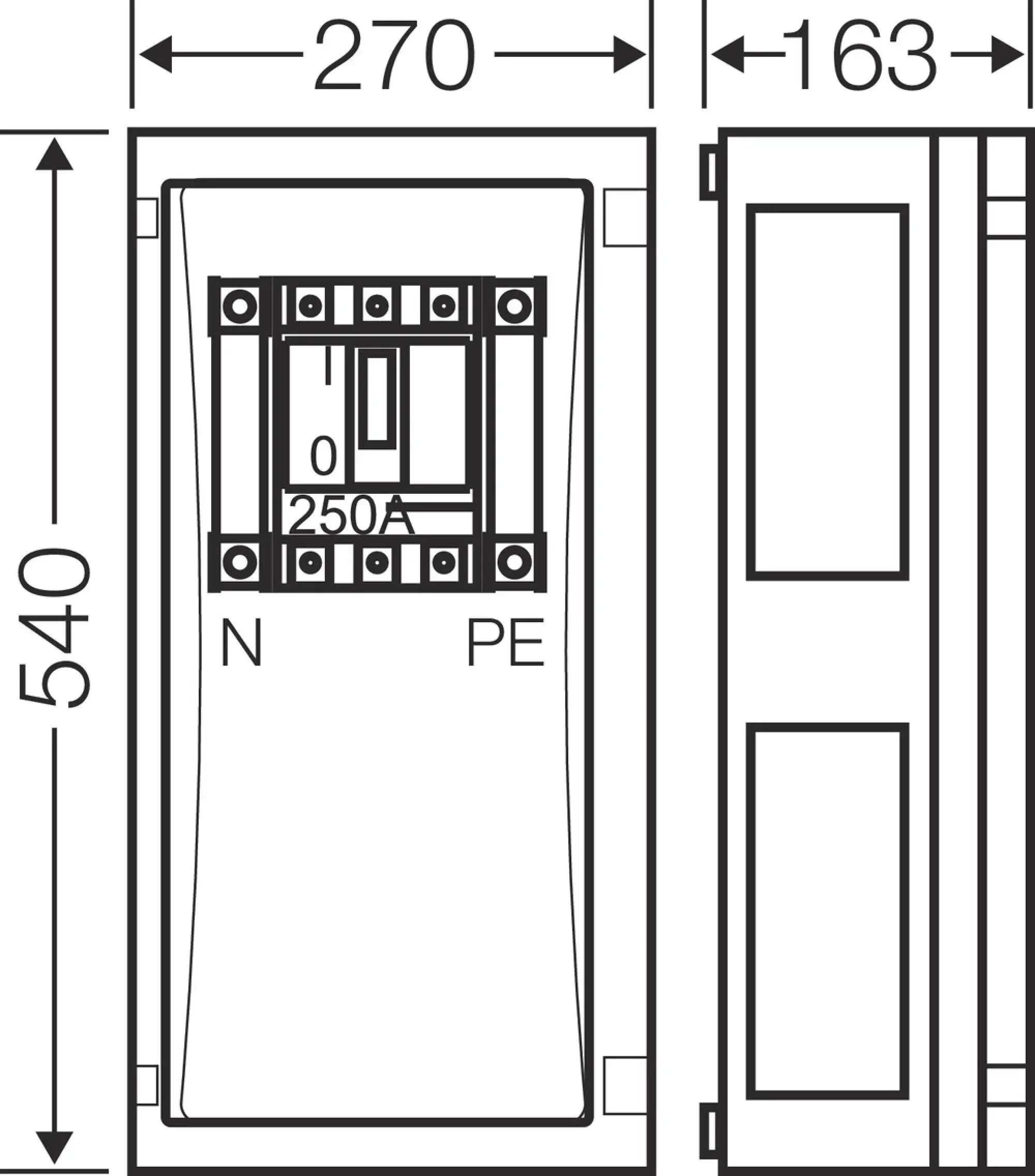 Hensel 68000225 ENYSTAR-Leistungsschaltergehäuse 250 A, 3polig + PE + N FP 5325 (img_004) Hensel 68000225 ENYSTAR-Leistungsschaltergehäuse 250 A, 3polig + PE + N FP 5325 (img_004)