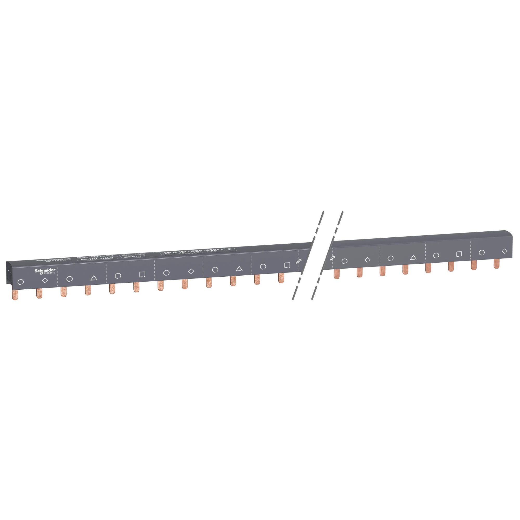 Schneider Electric A9XPH557 Busbar combs, cuttable, 3P+N, 57 TE, 100A (img_001) Schneider Electric A9XPH557 Busbar combs, cuttable, 3P+N, 57 TE, 100A (img_001)