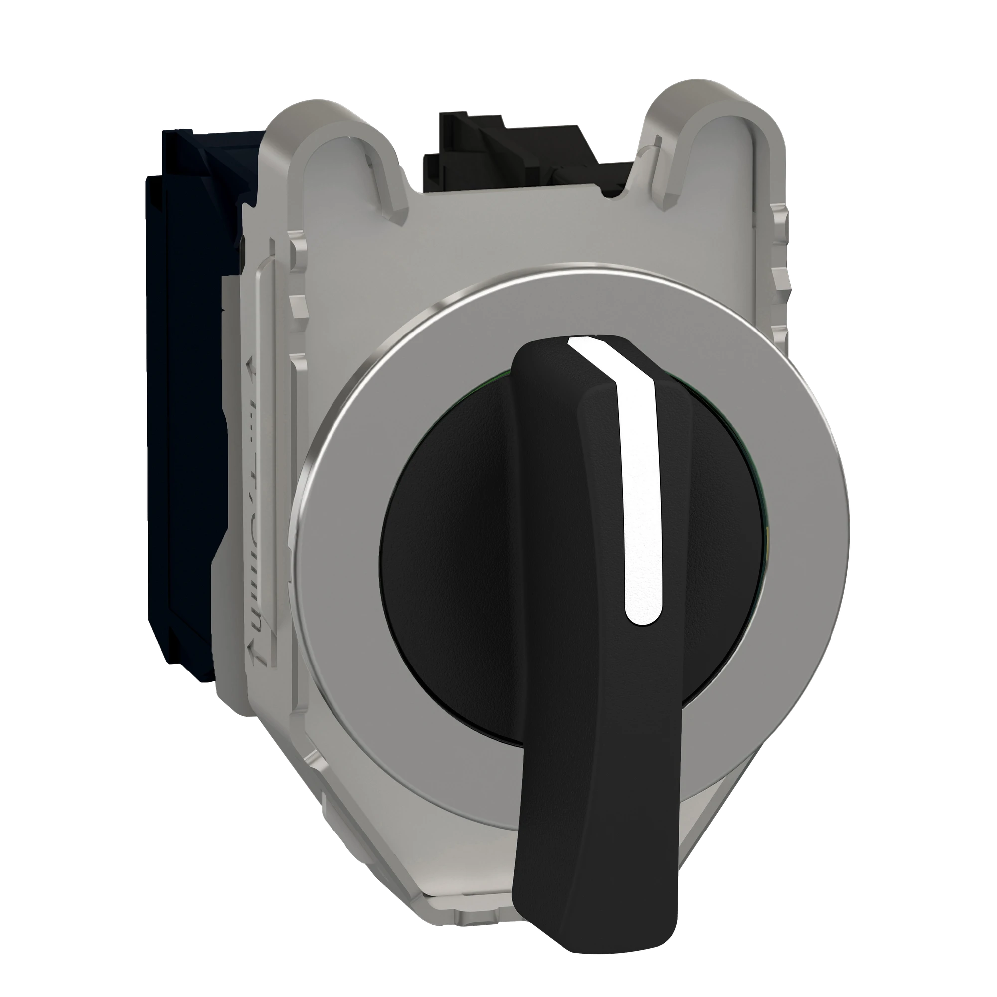 Schneider Electric XB4FJ33 Selector switch, Harmony XB4F, metal, 30mm, black, 3 positions, long toggle, latching, 2NC (img_001)
