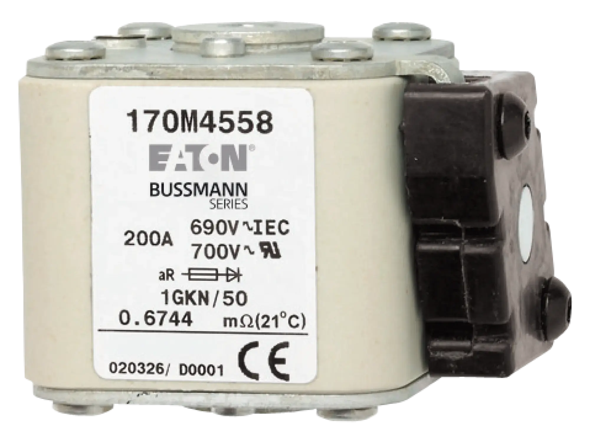 Socomec 170M3473 Ultraflinke Sicherung (uR) S3 B/50 200kA 690V 315A Kennlinie aR (img_001)