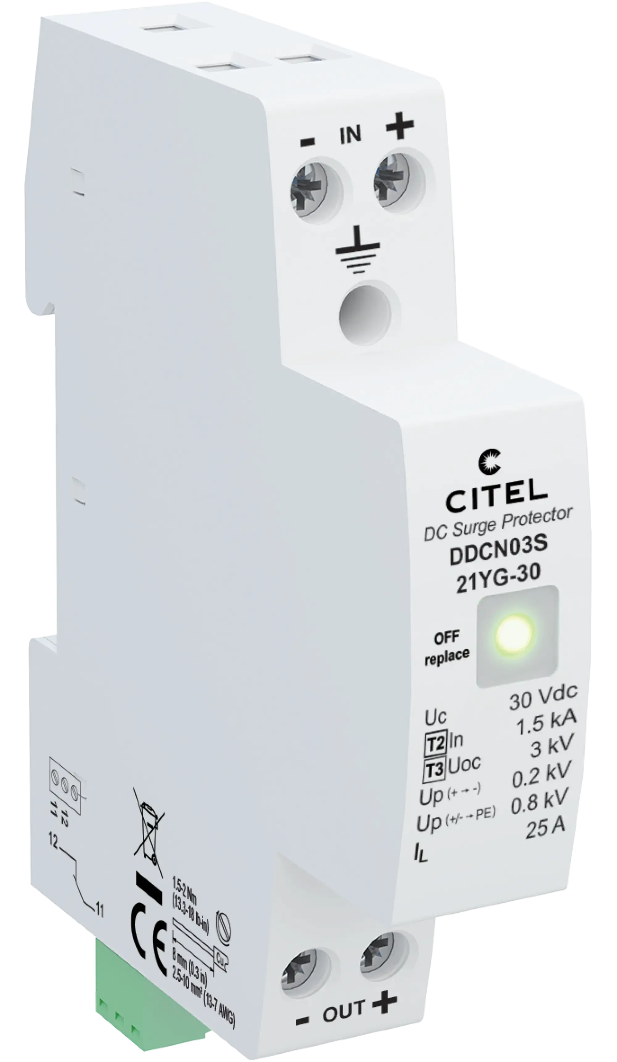 Citel 70124042 Überspannungsableiter 2-polig Typ 3 für DC-Anwendungen bis 30 VDC (img_001)