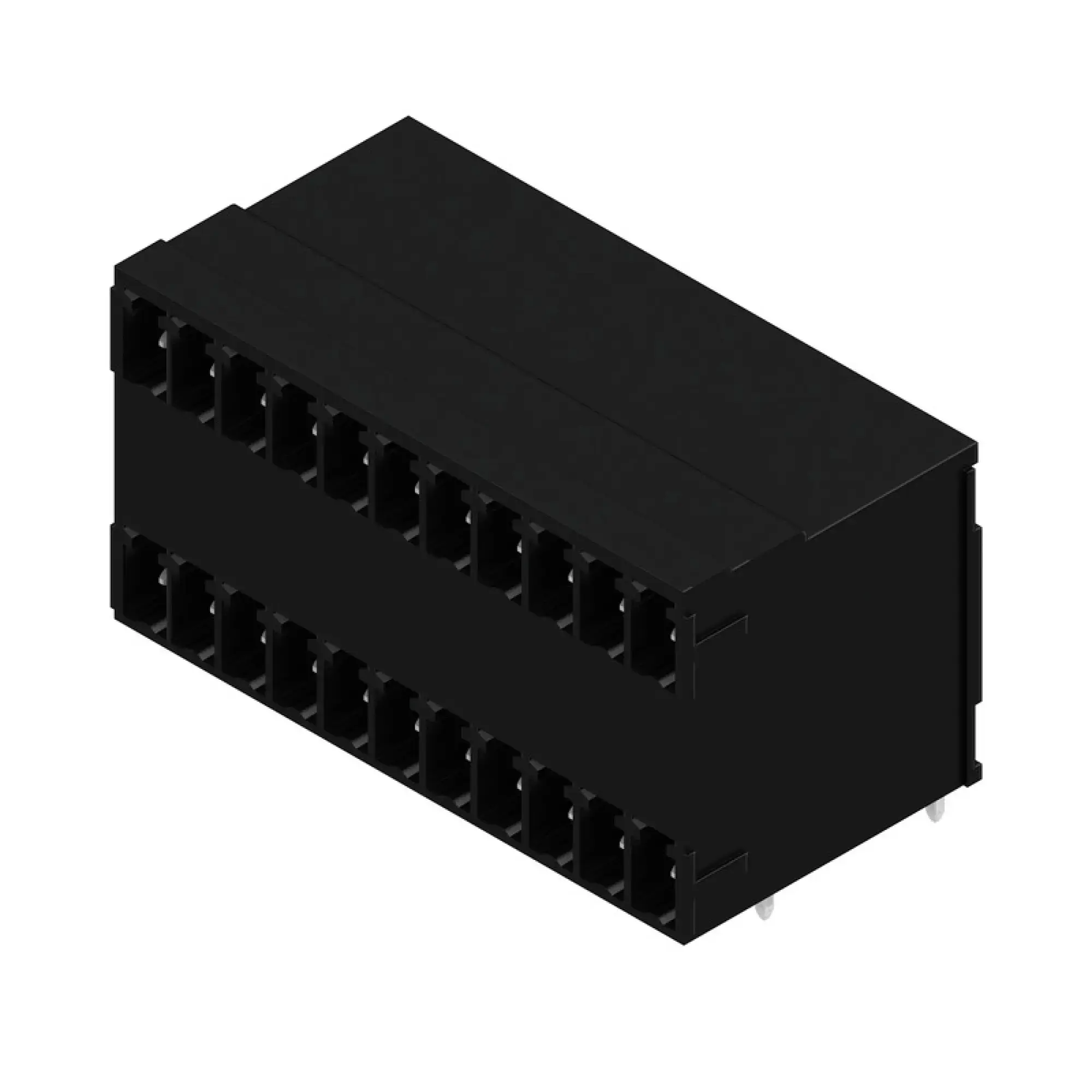 Weidmüller 1973200000 PCB connector (board connection), 160 V, 17.5 A, Pitch in mm: 3.81, Number of poles: 22, THT solder connection, Box (img_001)