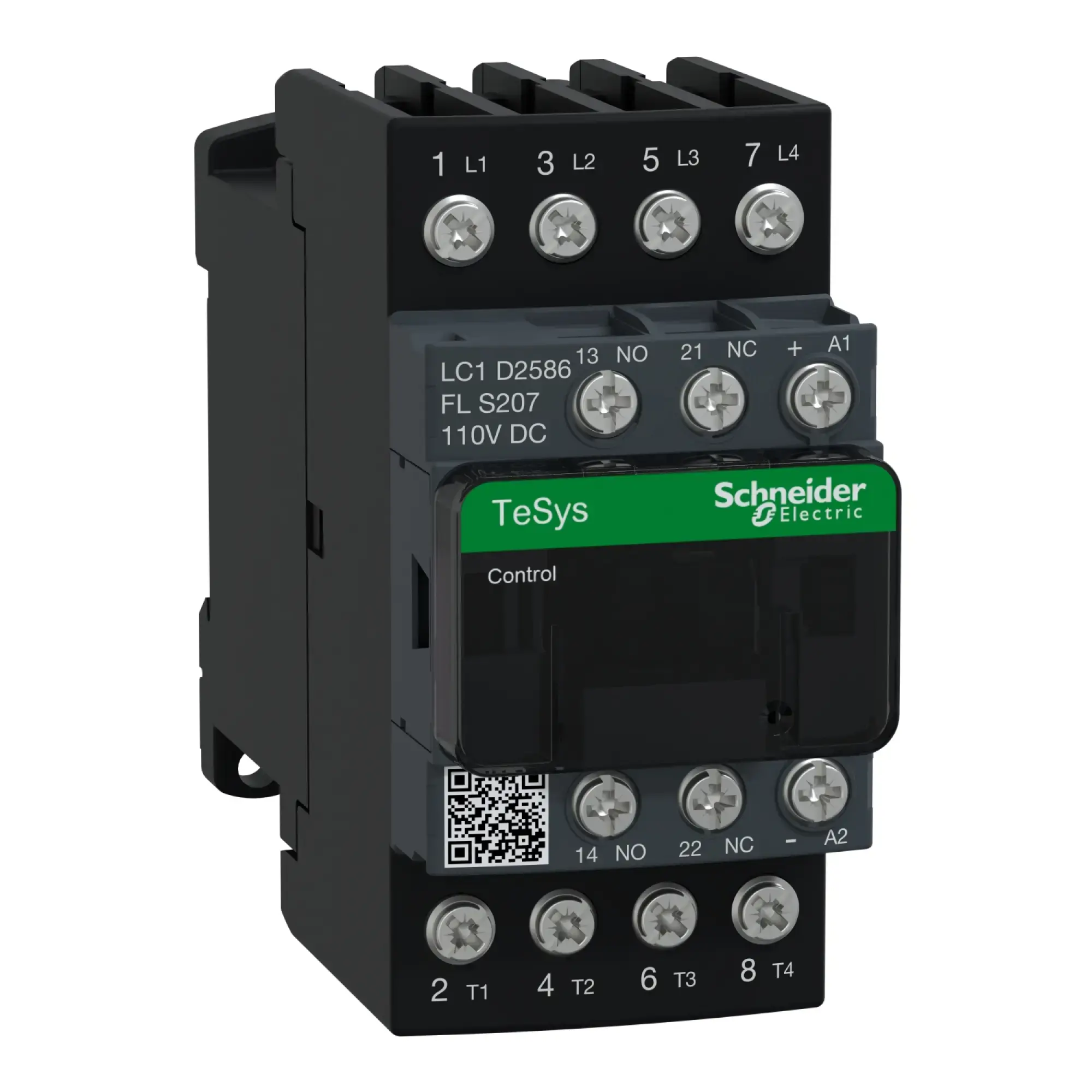 Schneider Electric LC1D2586FLS207 TeSys D Contactor S207 - 4P (2NO+2NC) AC-1 40A 440V - Coil 110V DC Low (img_002)