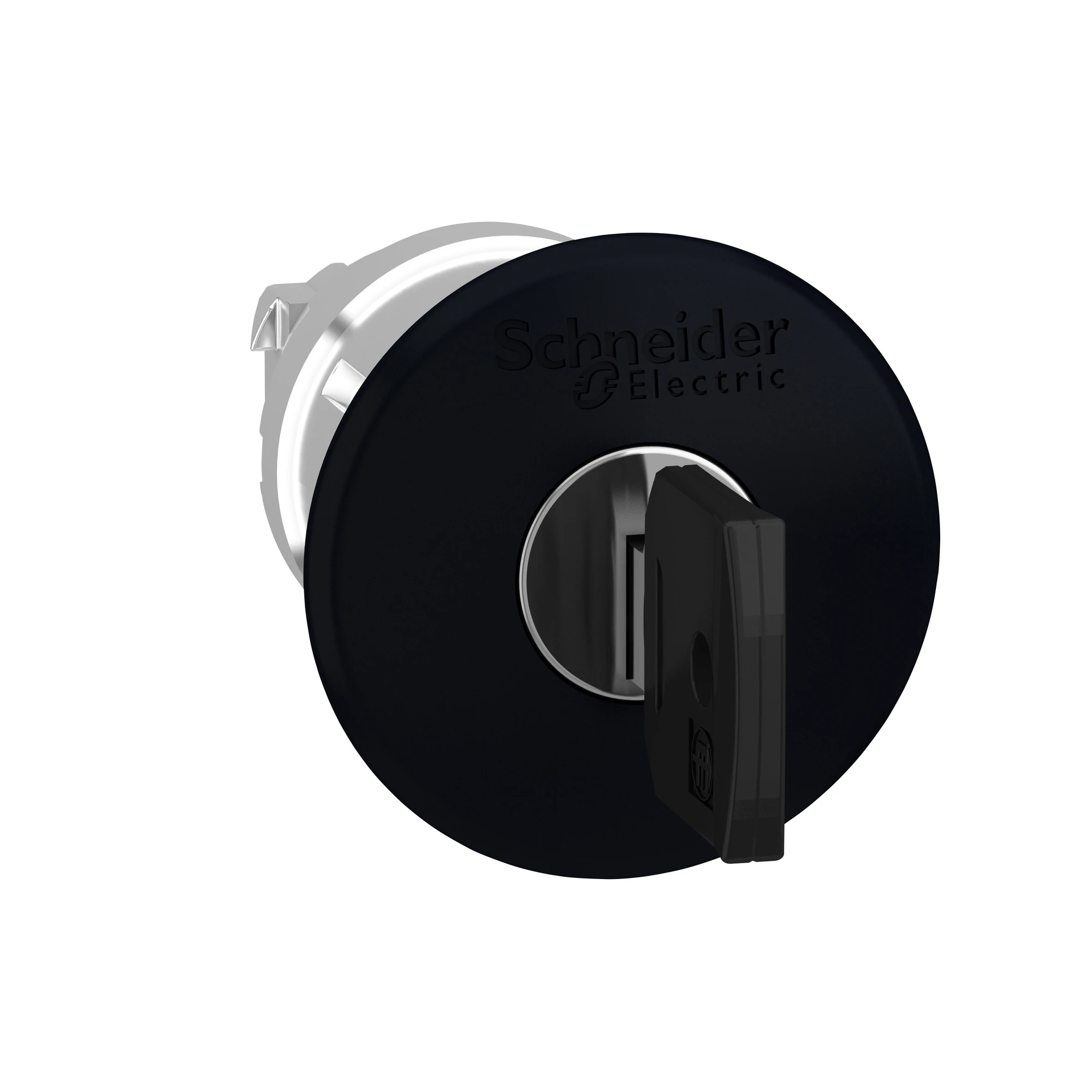 Schneider Electric ZB4BS12 Mushroom Push Button, Front Element, Harmony XB4, Metal, 22mm, Black, Mushroom 40mm, Key Release (img_001)