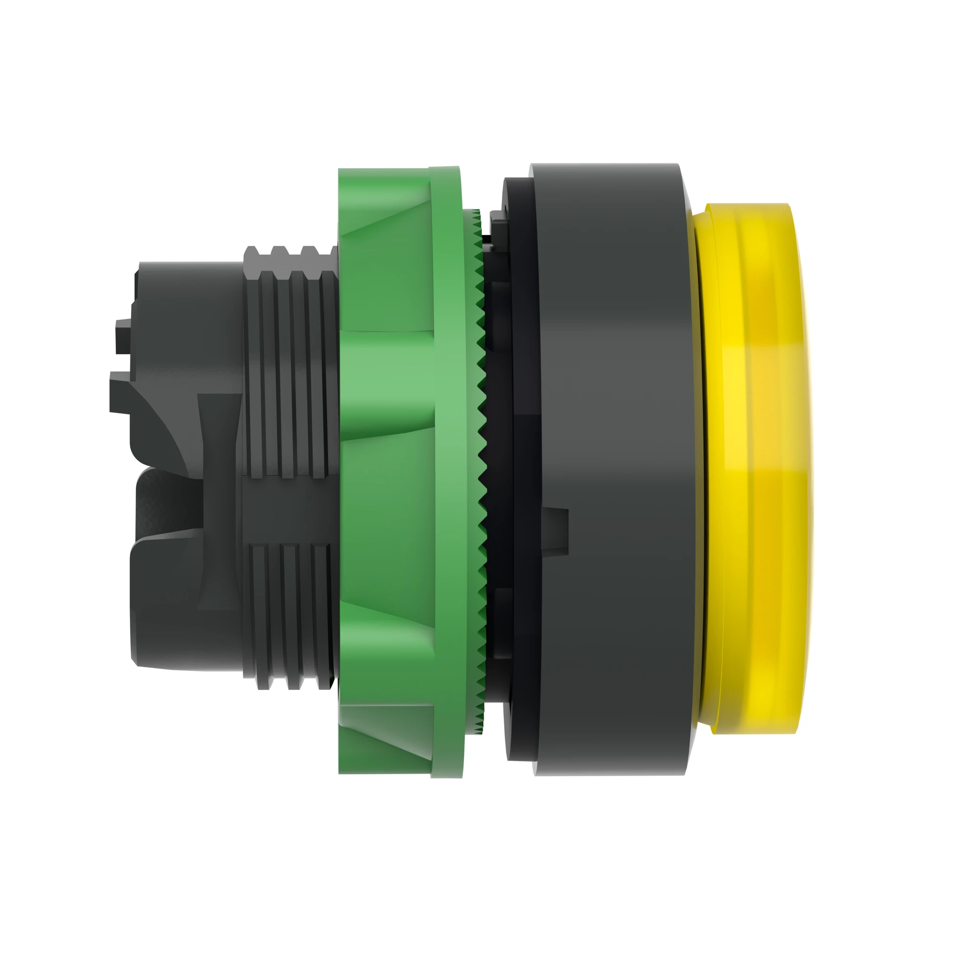 Schneider Electric ZB5AW183 Illuminated pushbutton, front element, Harmony XB5, plastic, 22mm, yellow, protruding, for universal LED (img_004)