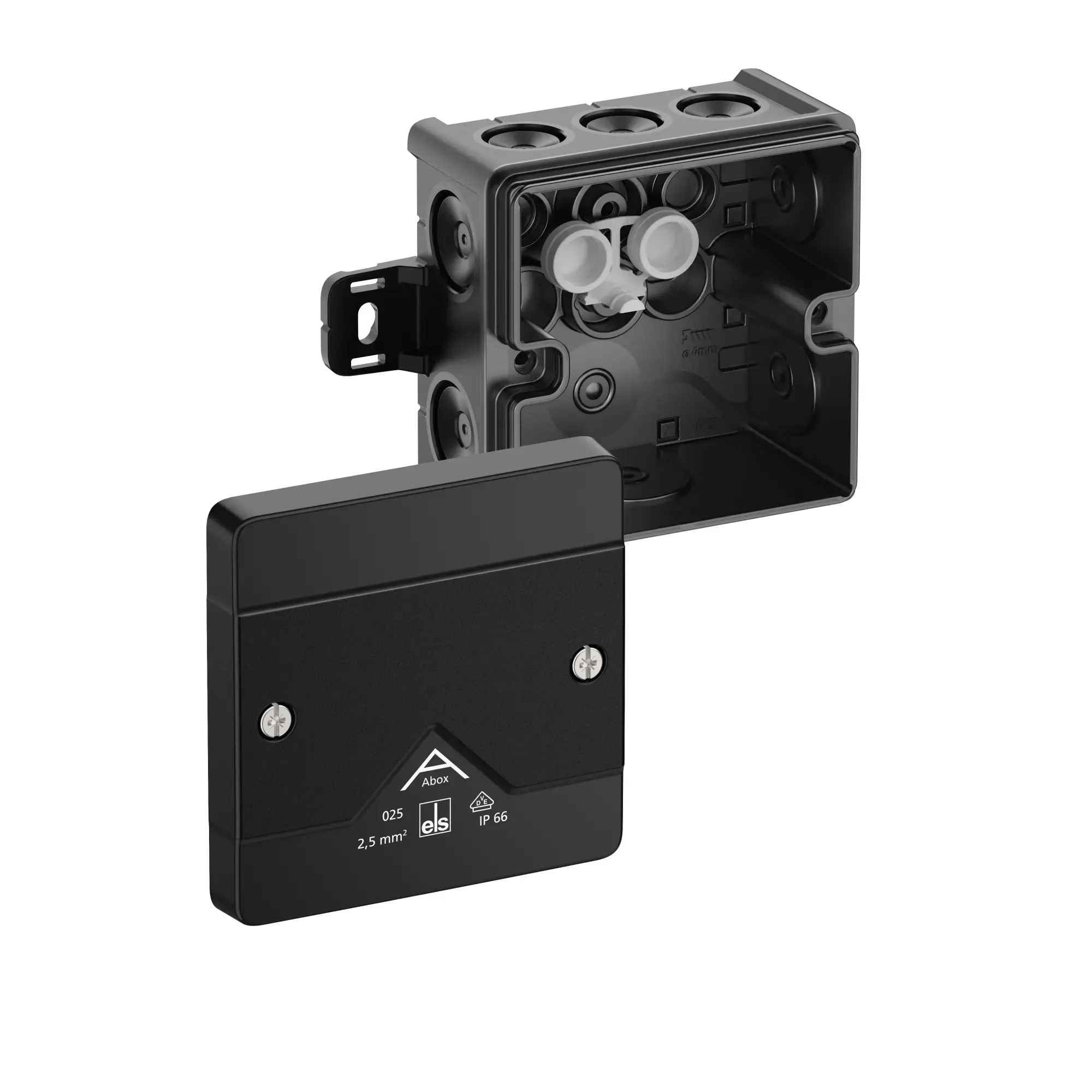 Spelsberg 80200101 Junction box, Type of protection IP66, max. 2,5², Impact strength IK07, Protection class II, Ui 1000V AC, Ui 1000V DC, DLG, VDE, Halogen free (img_001)