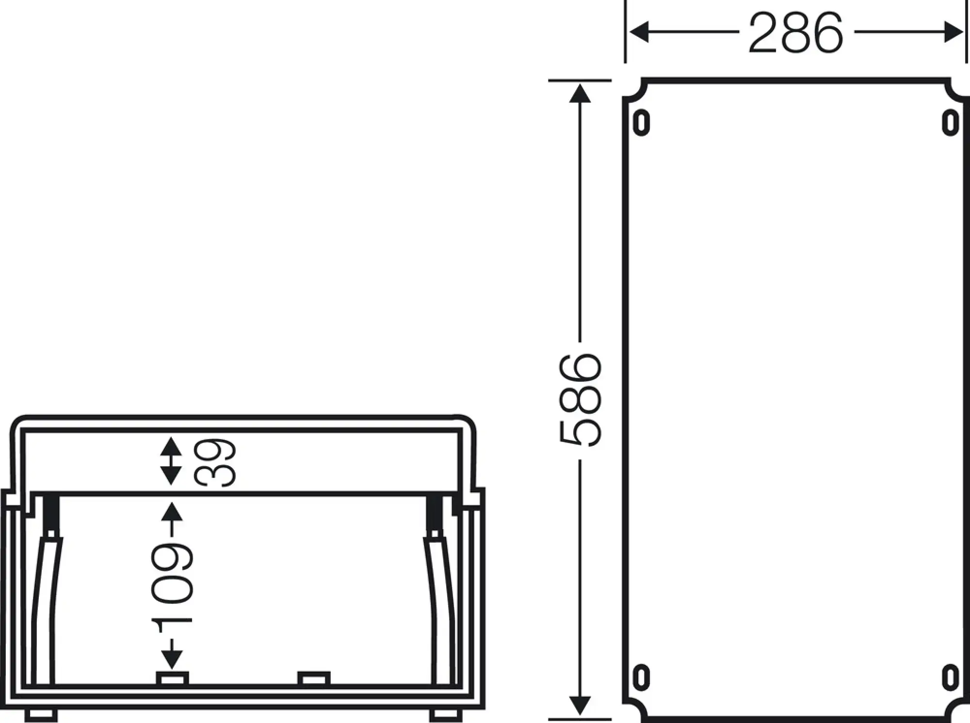 Hensel 2000696 Einbauplatte für Mi 04.. für Fronttafelinstrumente Mi EP 04 (img_003)