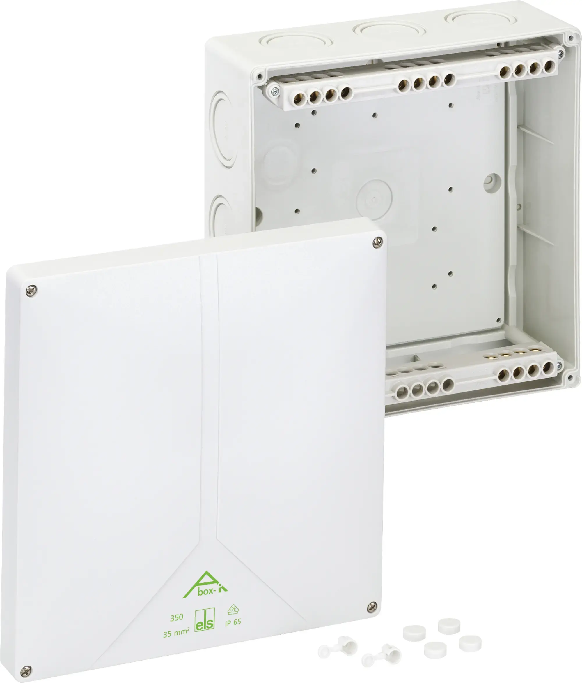 Spelsberg 49043501 Junction box, Type of protection IP65, max. 35², Impact strength IK08, Protection class II, Ui 690V AC, DLG, DNV, VDE, Halogen free (img_001)