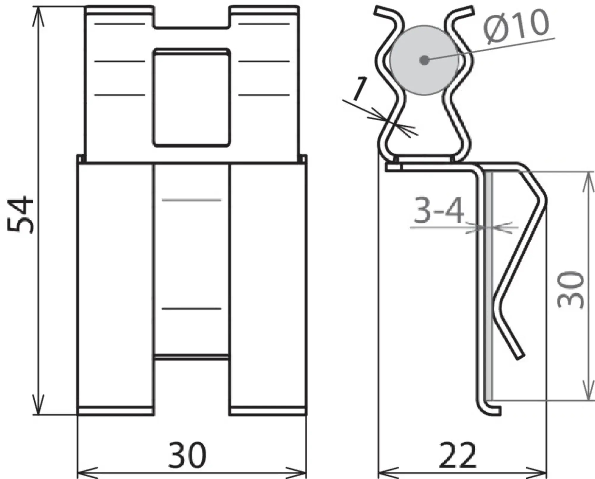 Dehn 308142 DEHNclip reinforcement clamp St/bare f. Rd 10mm / Rd 10mm (img_004)