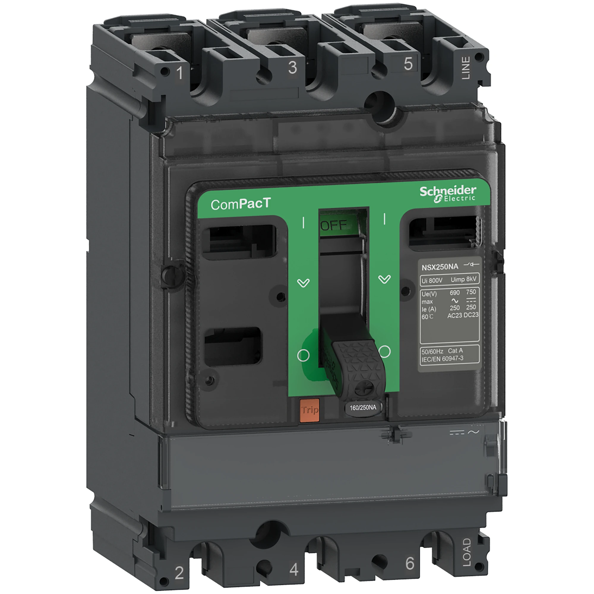 Schneider Electric C103100S Load Disconnect Switch ComPacT NSX100NA, 3 poles, 100 A, AC22A, AC23A (img_001)