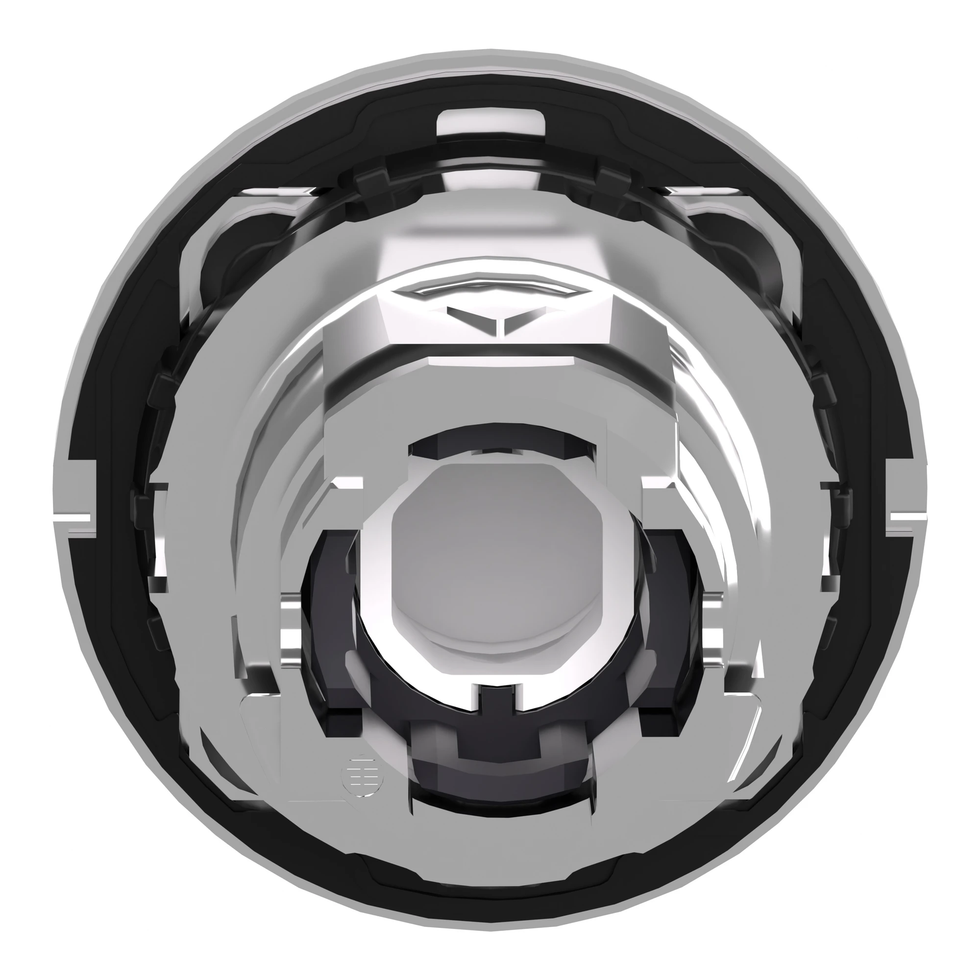 Schneider Electric ZB4FH13 Illuminated pushbutton, front element, Harmony XB4F, metal, 30mm, white, protruding, for universal LED, latching (img_003)