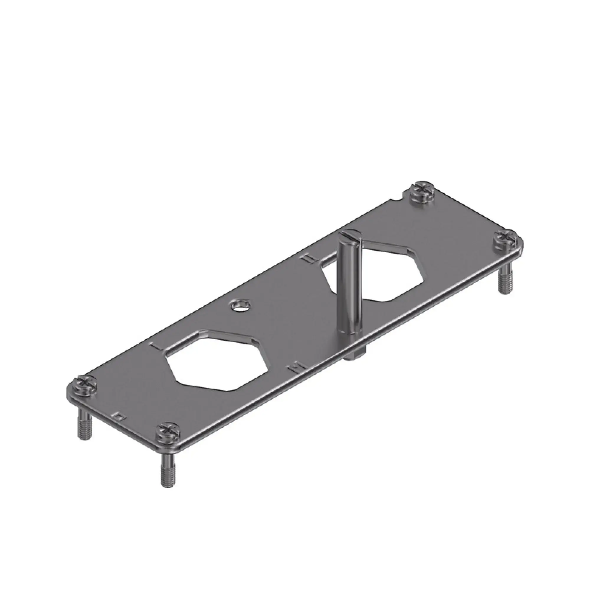 Weidmüller 1103740000 Mounting frame for industrial connector, Series: HighPower, Size: 8, Number of poles: 2, Stainless steel, rust-proof (img_001)