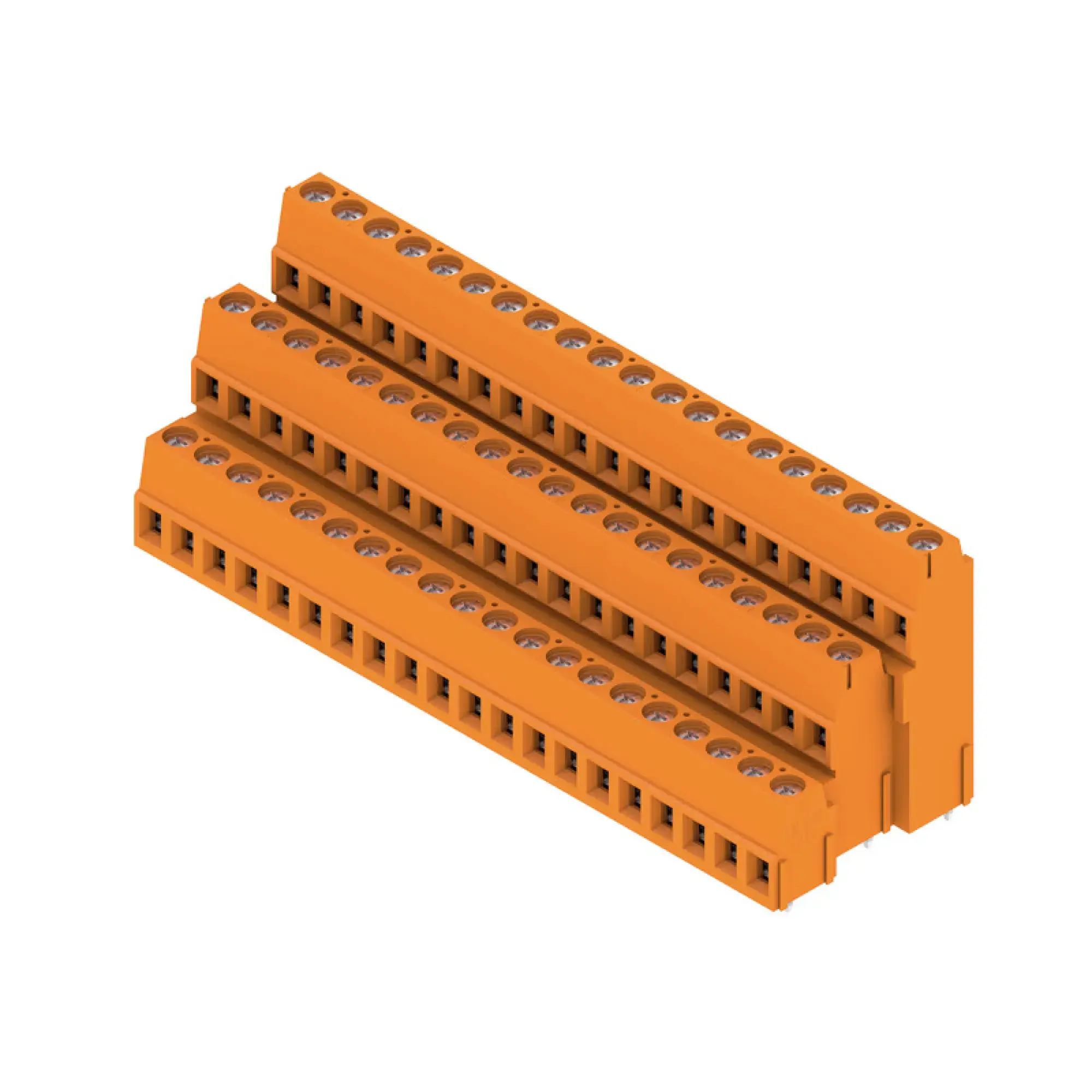 Weidmüller 1769800000 PCB terminal, 320 V, 17.5 A, Pitch in mm: 5.08, 2.5 mm², Number of poles: 60, Clamping yoke connection, THT solder connection, 90°, Box (img_001)