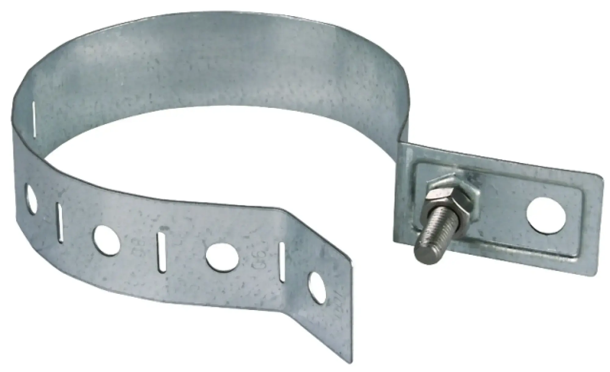 Dehn 423010 Downpipe clamp D 60-100mm, St/tZn with connectin bore D 10.5mm (img_001) Dehn 423010 Downpipe clamp D 60-100mm, St/tZn with connectin bore D 10.5mm (img_001)