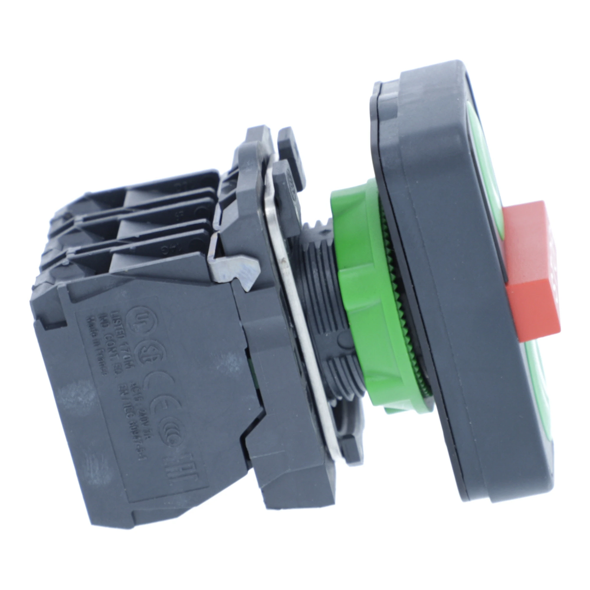 Schneider Electric XB5AA731327 Triple push-button, Harmony XB5, plastic, green I, red STOP, green II, 22mm, momentary, 1NO + 1NC + 1NO (img_004) Schneider Electric XB5AA731327 Triple push-button, Harmony XB5, plastic, green I, red STOP, green II, 22mm, momentary, 1NO + 1NC + 1NO (img_004)