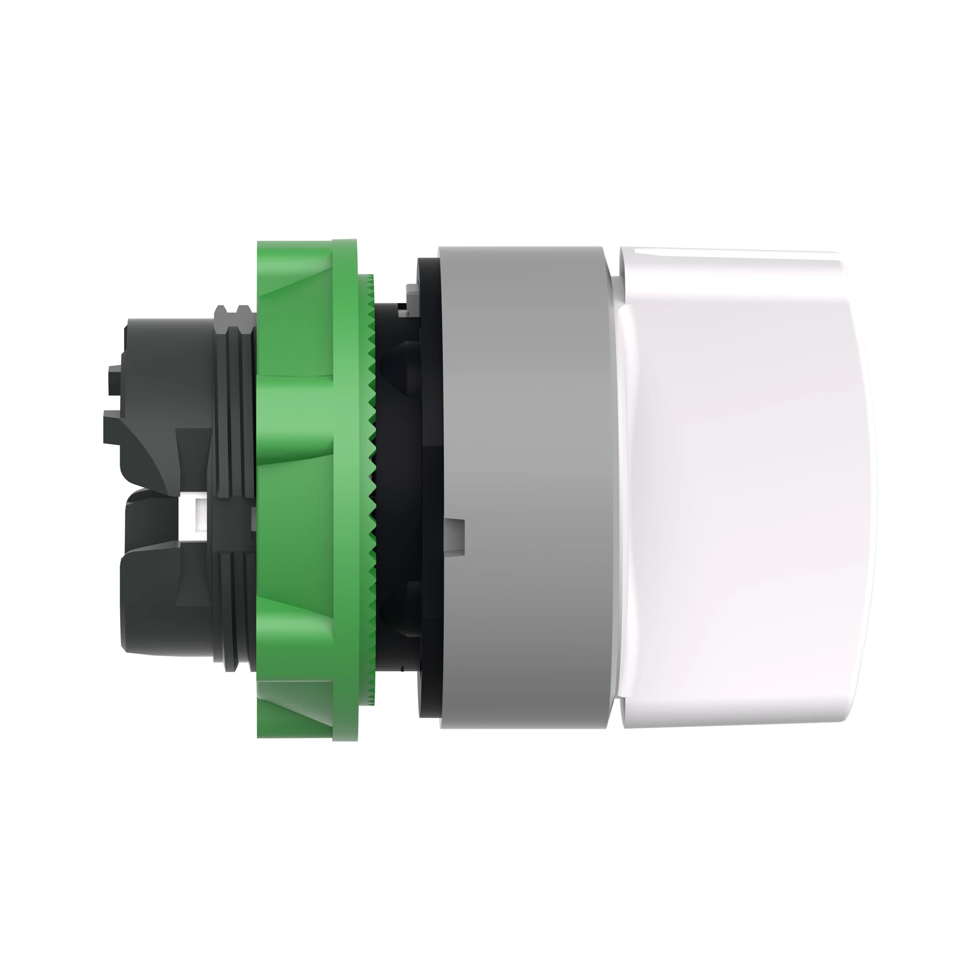 Schneider Electric ZB5AD701C0 Selector switch, front element, Harmony XB5, plastic, 22mm, light gray, white, 3 positions, center right latching (img_004)