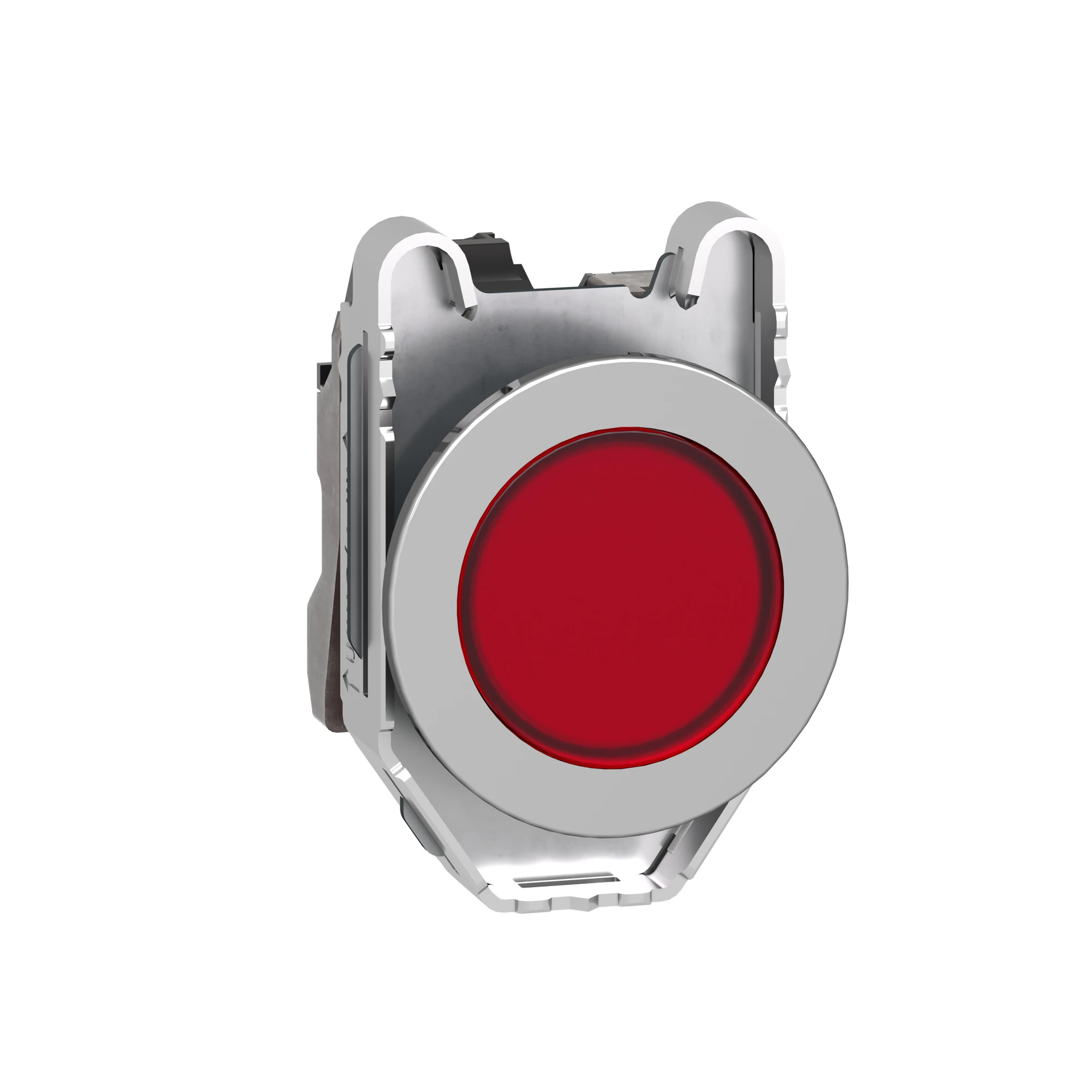 Schneider Electric XB4FVB4 Pilot light, Harmony XB4F, Metal, 30mm, red, universal LED, smooth dome, screw terminal, 24V ACDC (img_001)