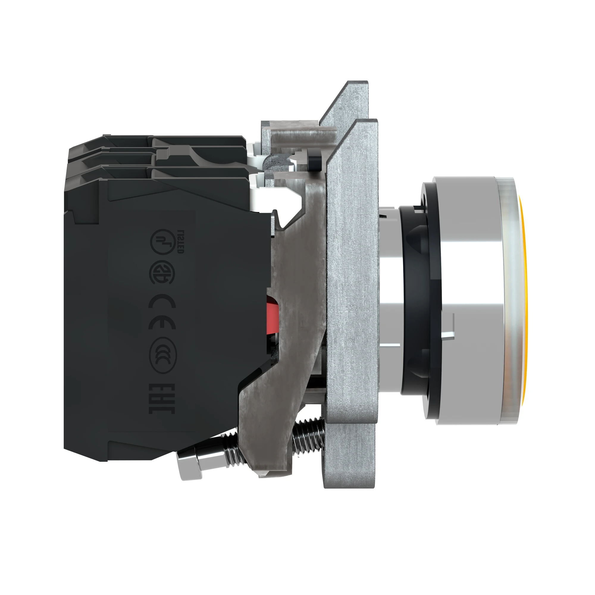 Schneider Electric XB4BW35G5 Illuminated push-button, Harmony XB4, metal, 22mm, orange, unlabelled, universal LED, smooth dome, 1NO+1NC, 110-120V AC (img_004) Schneider Electric XB4BW35G5 Illuminated push-button, Harmony XB4, metal, 22mm, orange, unlabelled, universal LED, smooth dome, 1NO+1NC, 110-120V AC (img_004)