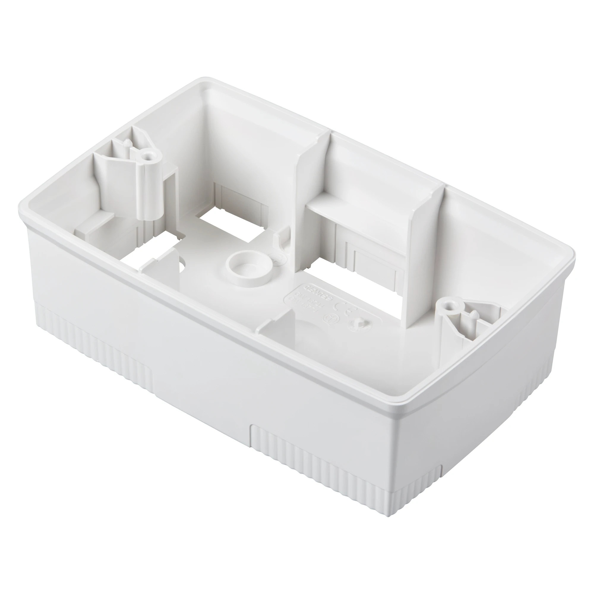 GEWISS GW16744 WALL-MOUNTING BOX FOR ONE PLATE - ITALIAN STANDARD 4 GANG - WHITE - CHORUSMART (img_001)