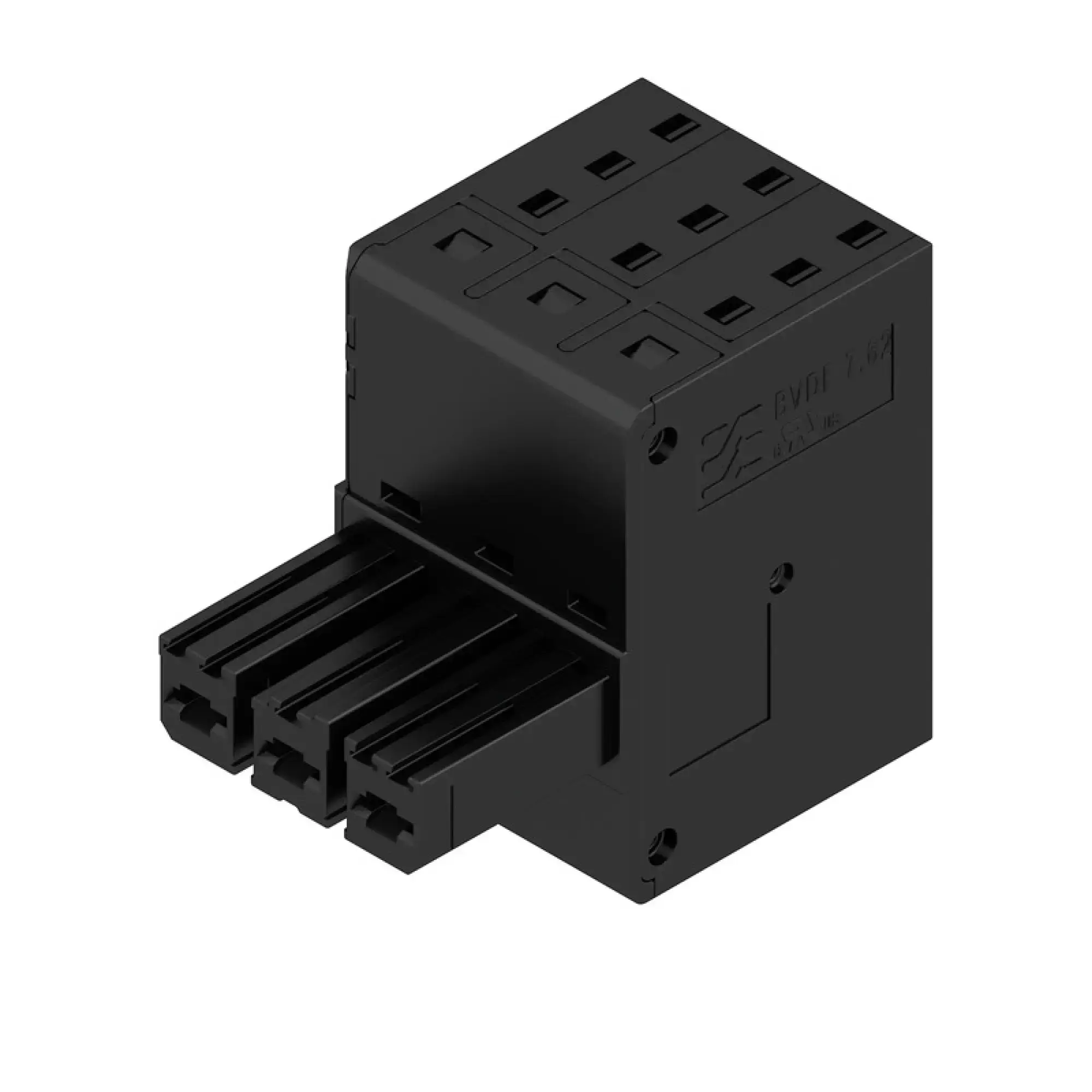 Weidmüller 2720430000 PCB connector (wire connection), 600 V, 46 A, Pitch in mm: 7.62, 10 mm², Number of poles: 3, PUSH IN with actuator, Tension-clamp connection, Box (img_001) Weidmüller 2720430000 PCB connector (wire connection), 600 V, 46 A, Pitch in mm: 7.62, 10 mm², Number of poles: 3, PUSH IN with actuator, Tension-clamp connection, Box (img_001)