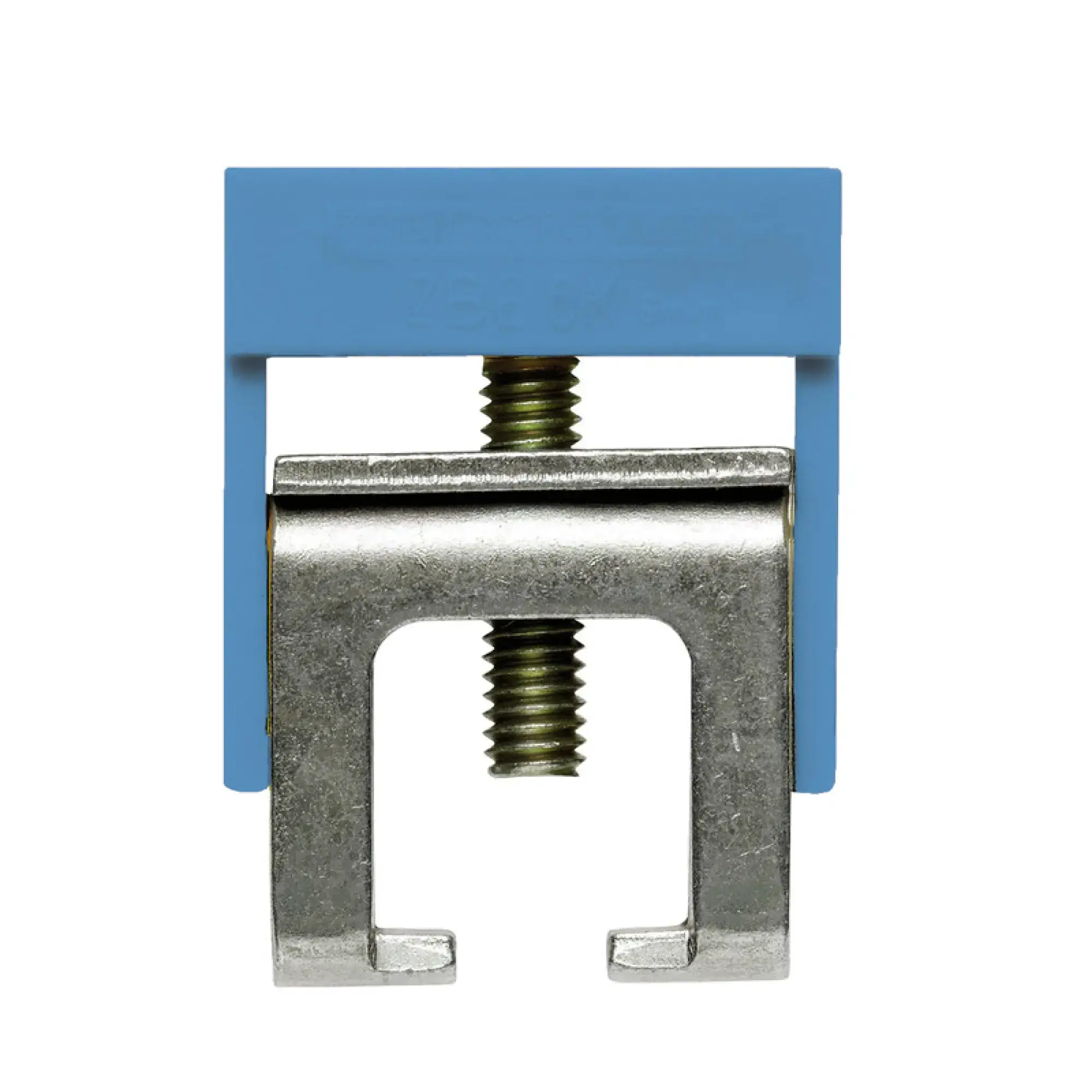 Weidmüller 0525980000 Clamping yoke (bus-bar), Clamping yoke, blue, 6 mm², Width: 8 mm, M 4, Steel (img_001)