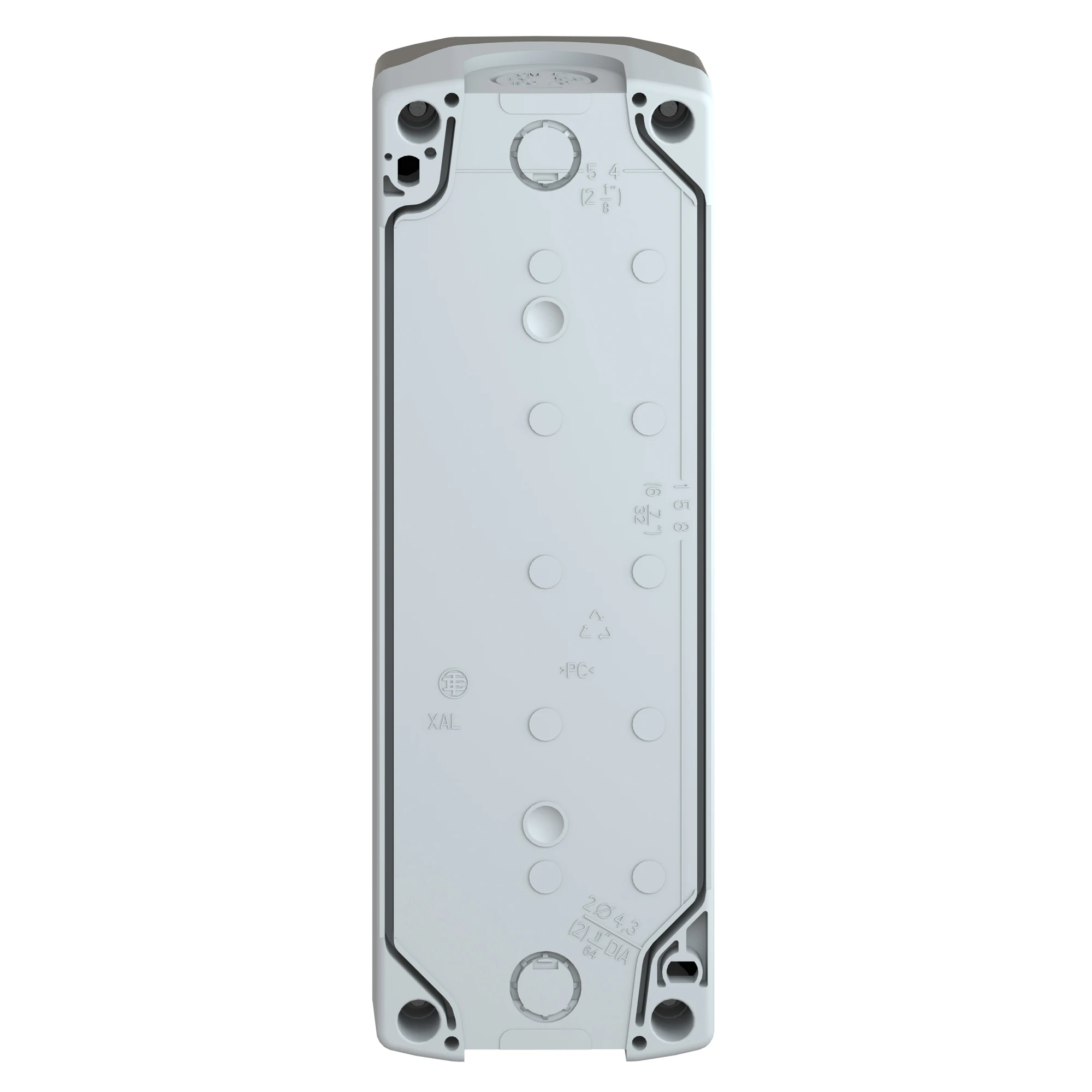 Schneider Electric XALD05H7 Empty enclosure, Harmony XALD, plastic, dark gray, 5 holes, 22mm, UL/CSA (img_003)