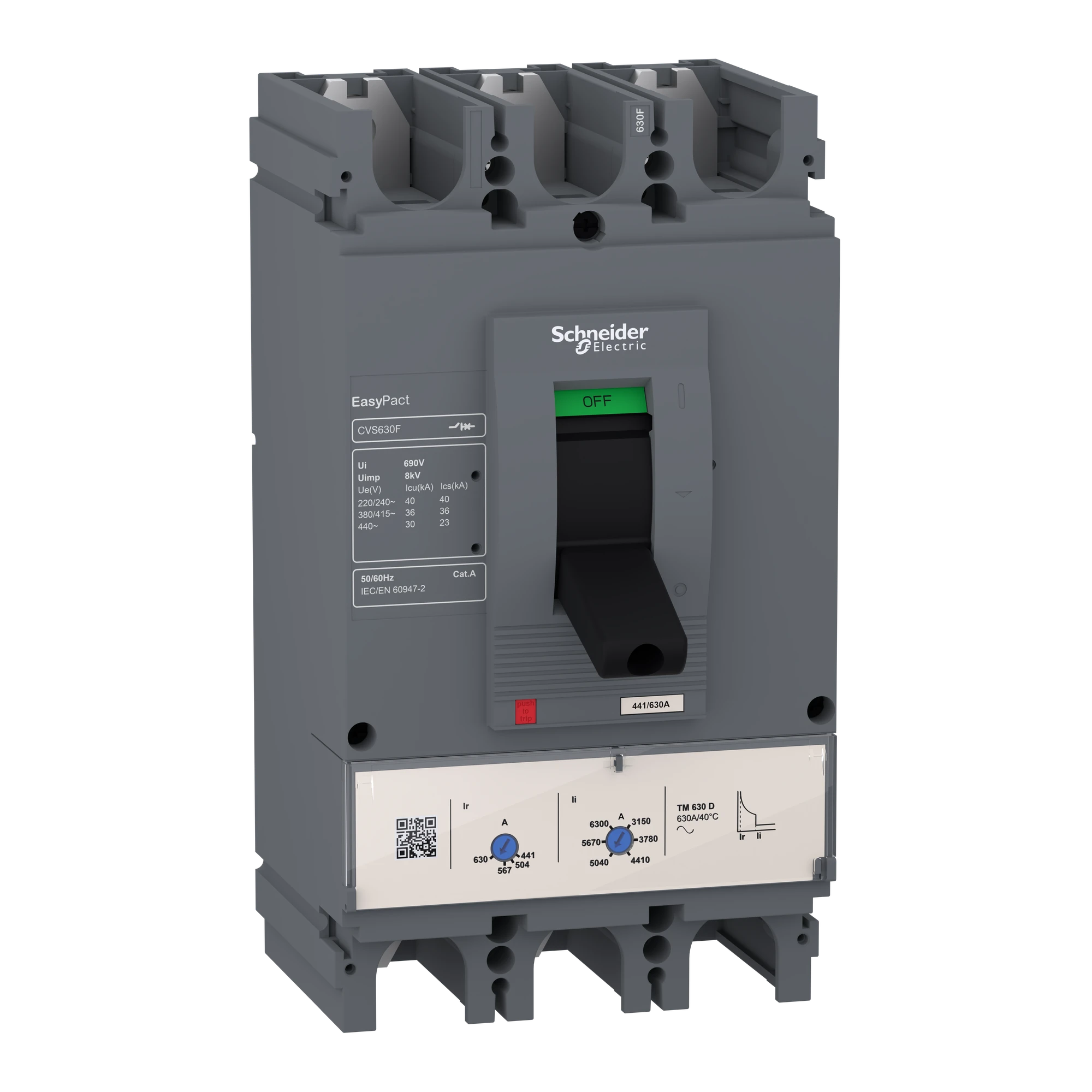 Schneider Electric LV540306 EasyPact CVS400F Leistungsschalter, 36 kA bei 415 VAC, 3P 3d, TM-D 400 A Auslöser (img_001) Schneider Electric LV540306 EasyPact CVS400F Leistungsschalter, 36 kA bei 415 VAC, 3P 3d, TM-D 400 A Auslöser (img_001)
