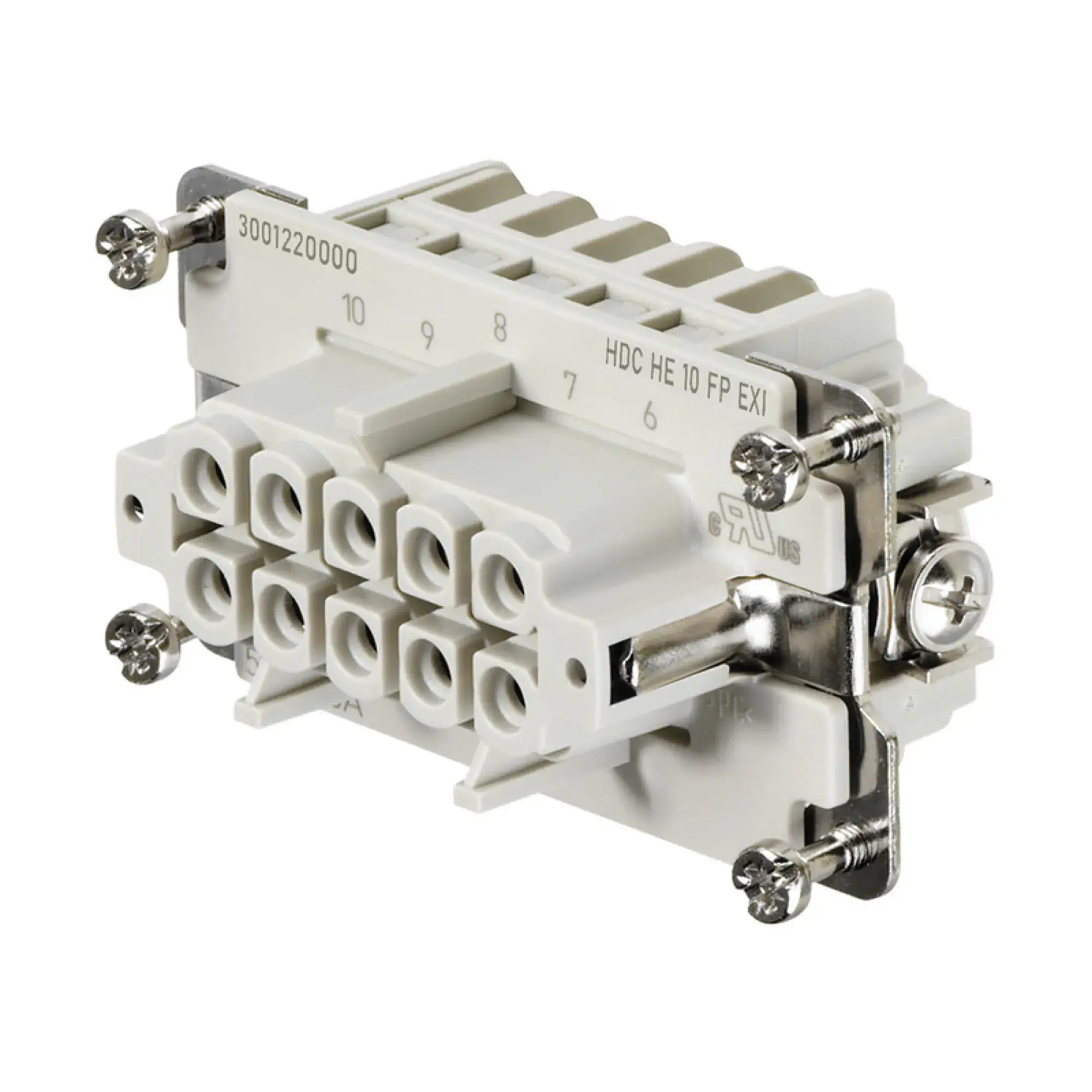 Weidmüller 3001220000 Contact insert (industry plug-in connectors), Female, 5 A, Number of poles: 10, PUSH IN, Size: 4 (img_001)