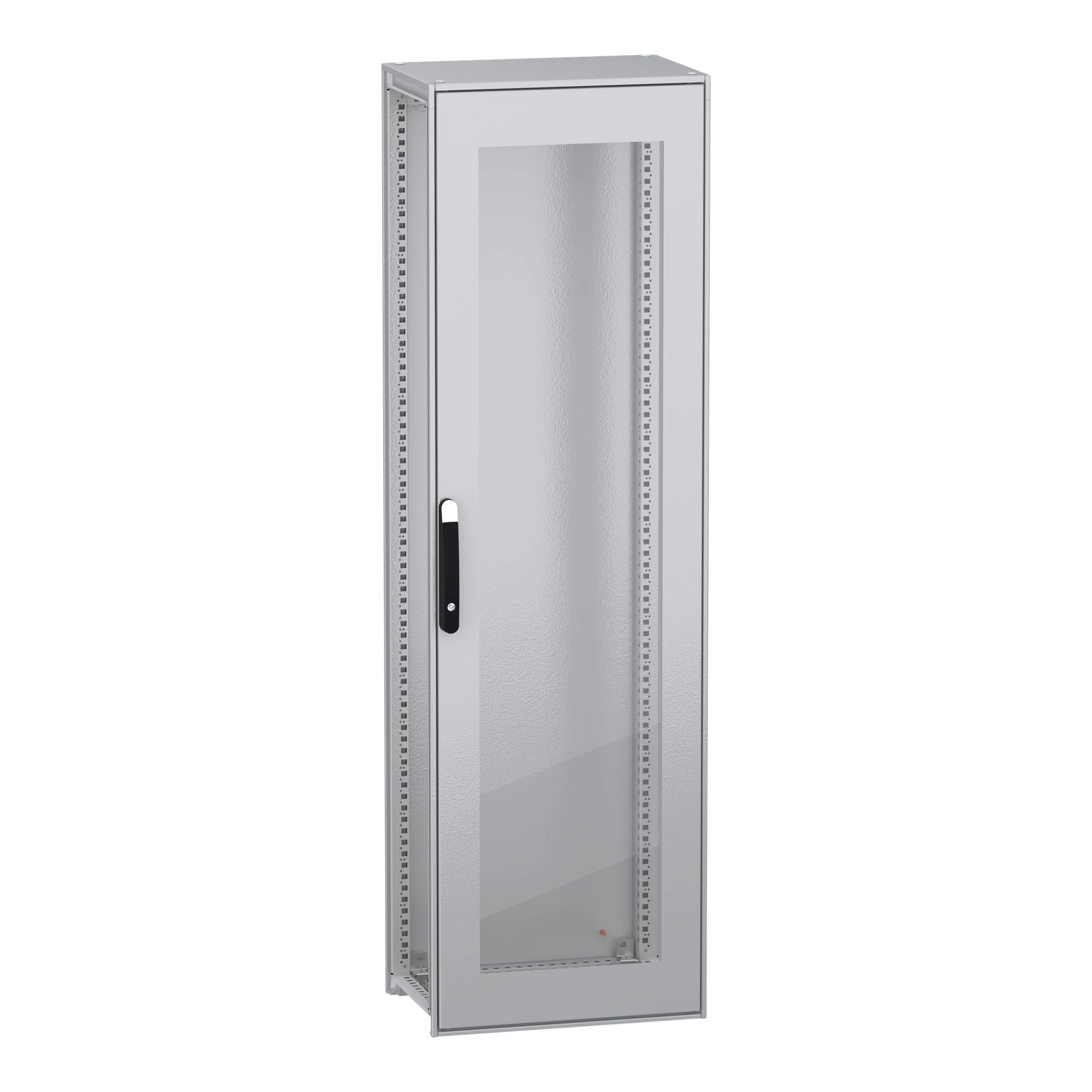 Schneider Electric NSYSFN20640T Floor-standing enclosure, PanelSeT SFN, made of decarbonized steel, without mounting plate, glass door, assembled, 2000x600x400mm, IP55 (img_001)