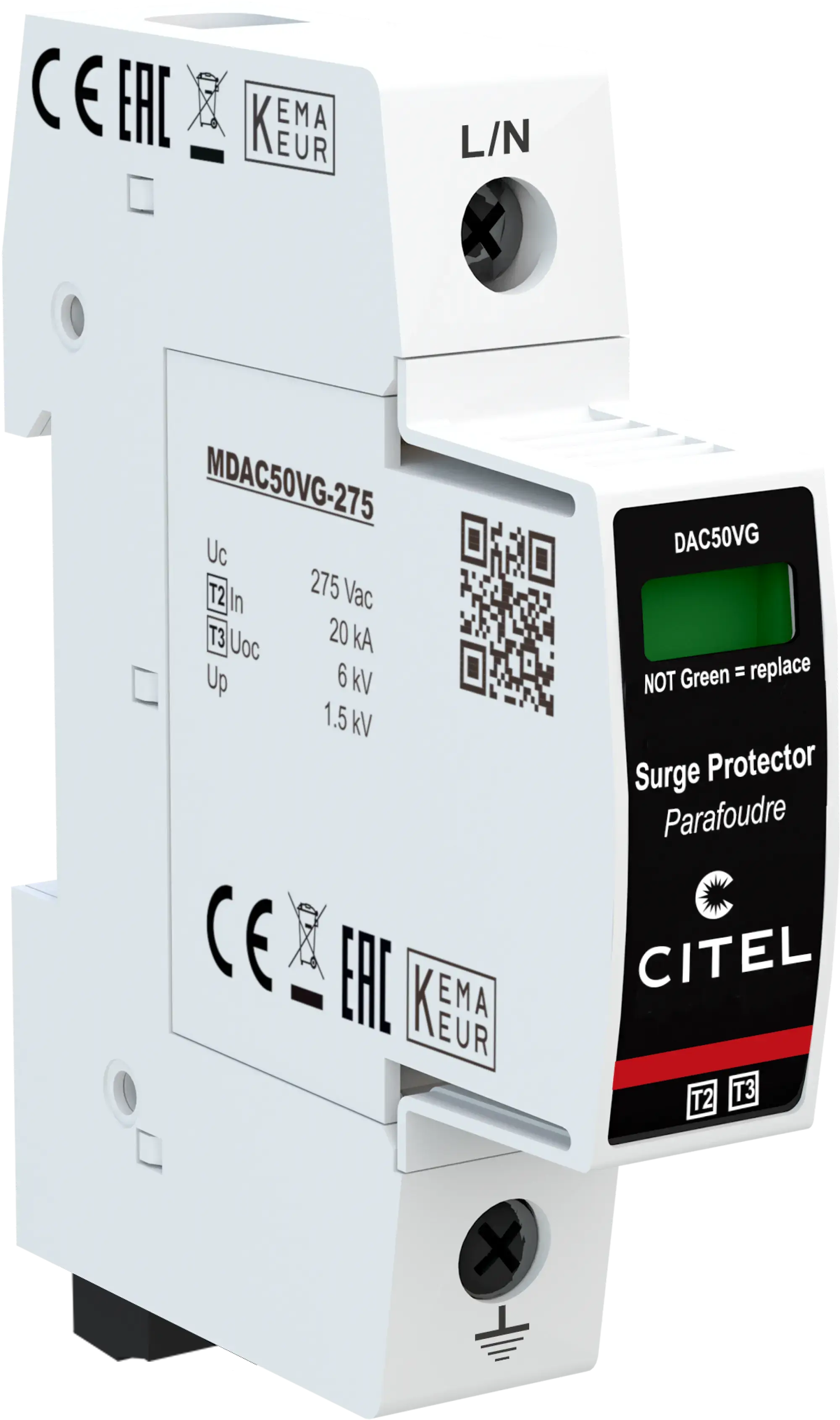 Citel 821130221 Kombi-Ableiter 1-polig Typ 2+3 für 230 V Netze (img_001) Citel 821130221 Kombi-Ableiter 1-polig Typ 2+3 für 230 V Netze (img_001)