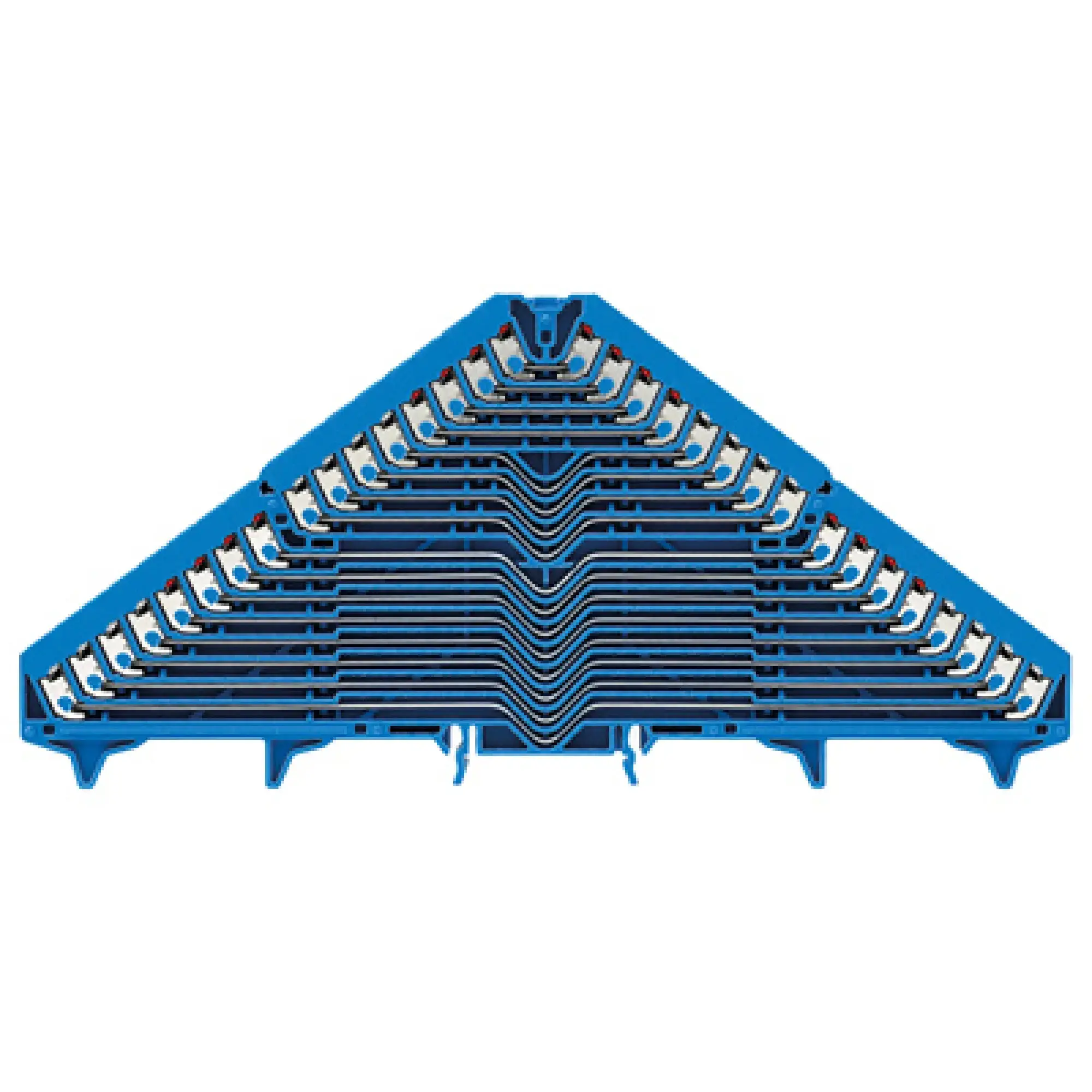 Weidmüller 1267810000 Patch distributor terminal, PUSH IN, blue, 1.5 mm², 6 A, 250 V, Number of connections: 64, Number of levels: 16, TS 35 x 7.5, V-0, Polycarbonate (img_001)